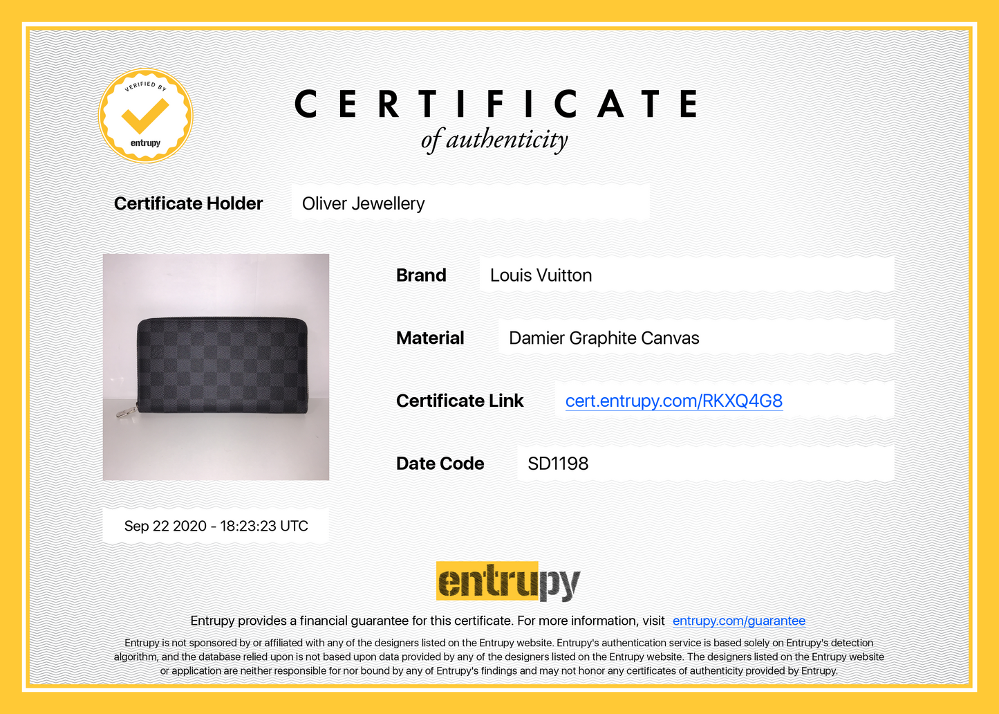 Louis Vuitton Damier Graphite Zippy Organizer
