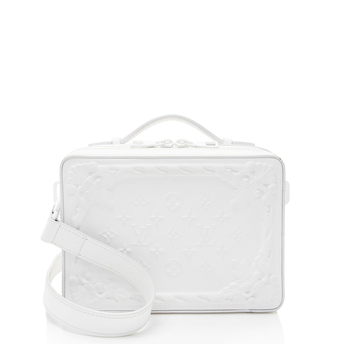 Louis Vuitton Debossed Calfskin Monogram Versailles Handle Soft Trunk