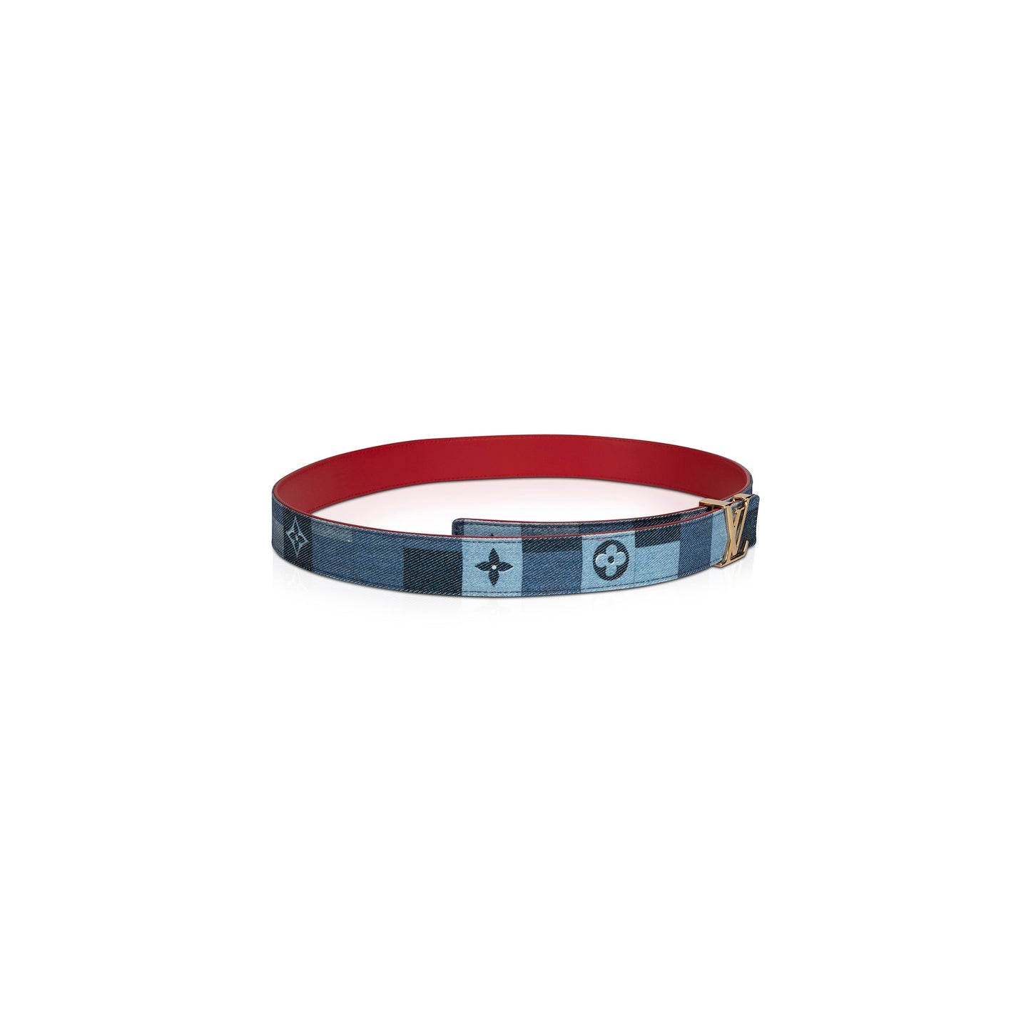 Louis Vuitton Denim Damier LV Initiales 30MM Reversible Belt