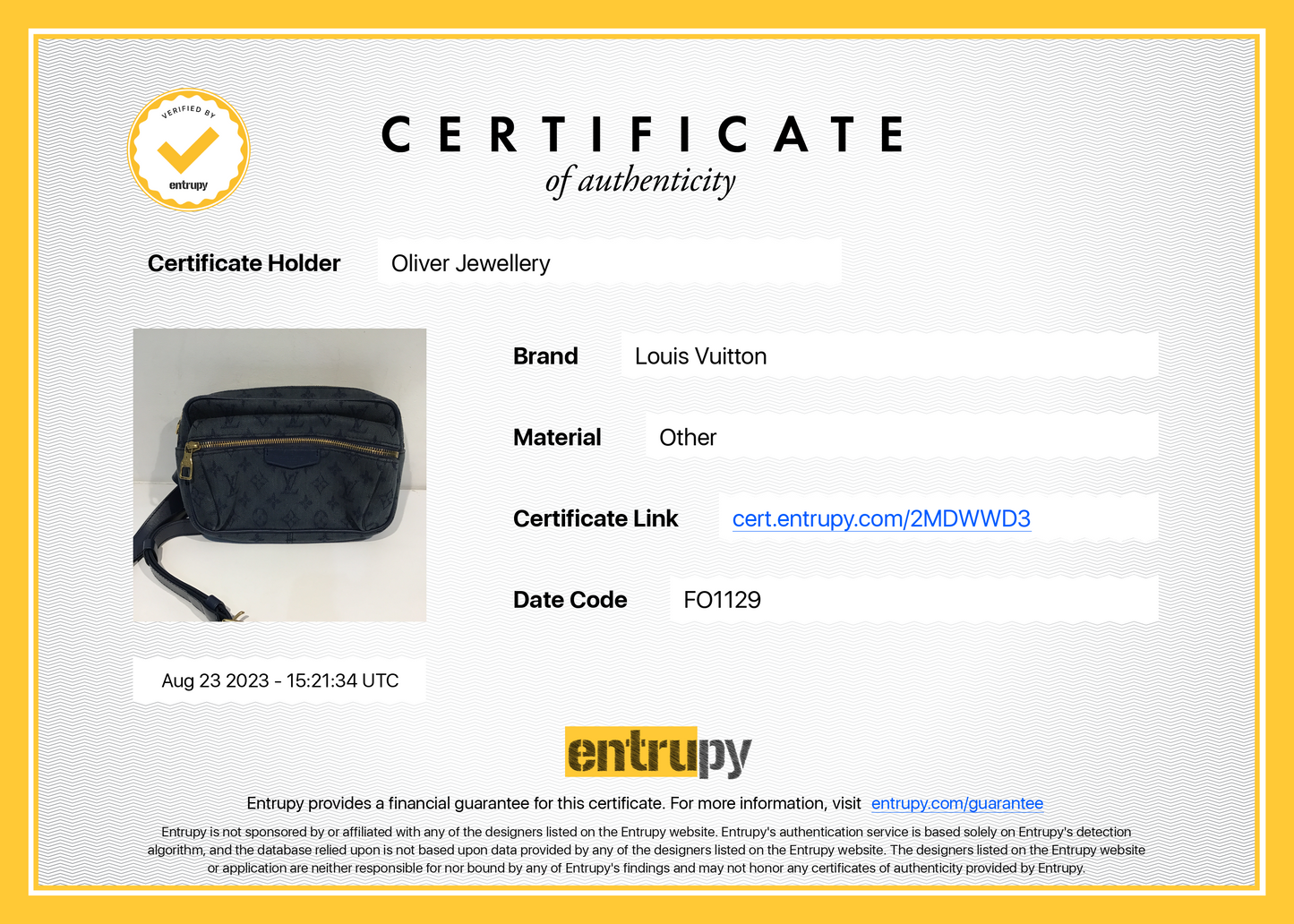 Louis Vuitton Denim Monogram Outdoor Bumbag