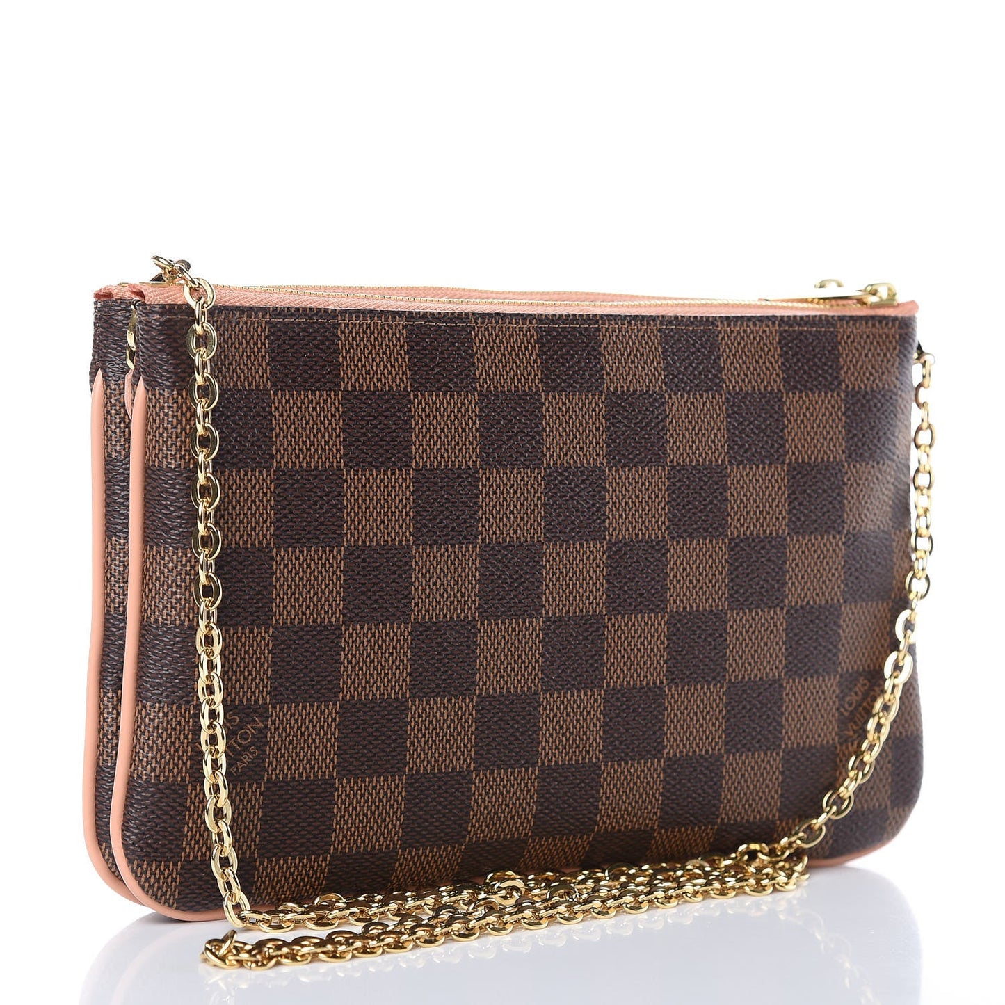 Louis Vuitton DAMIER EBÃNE Double Zip Pochette