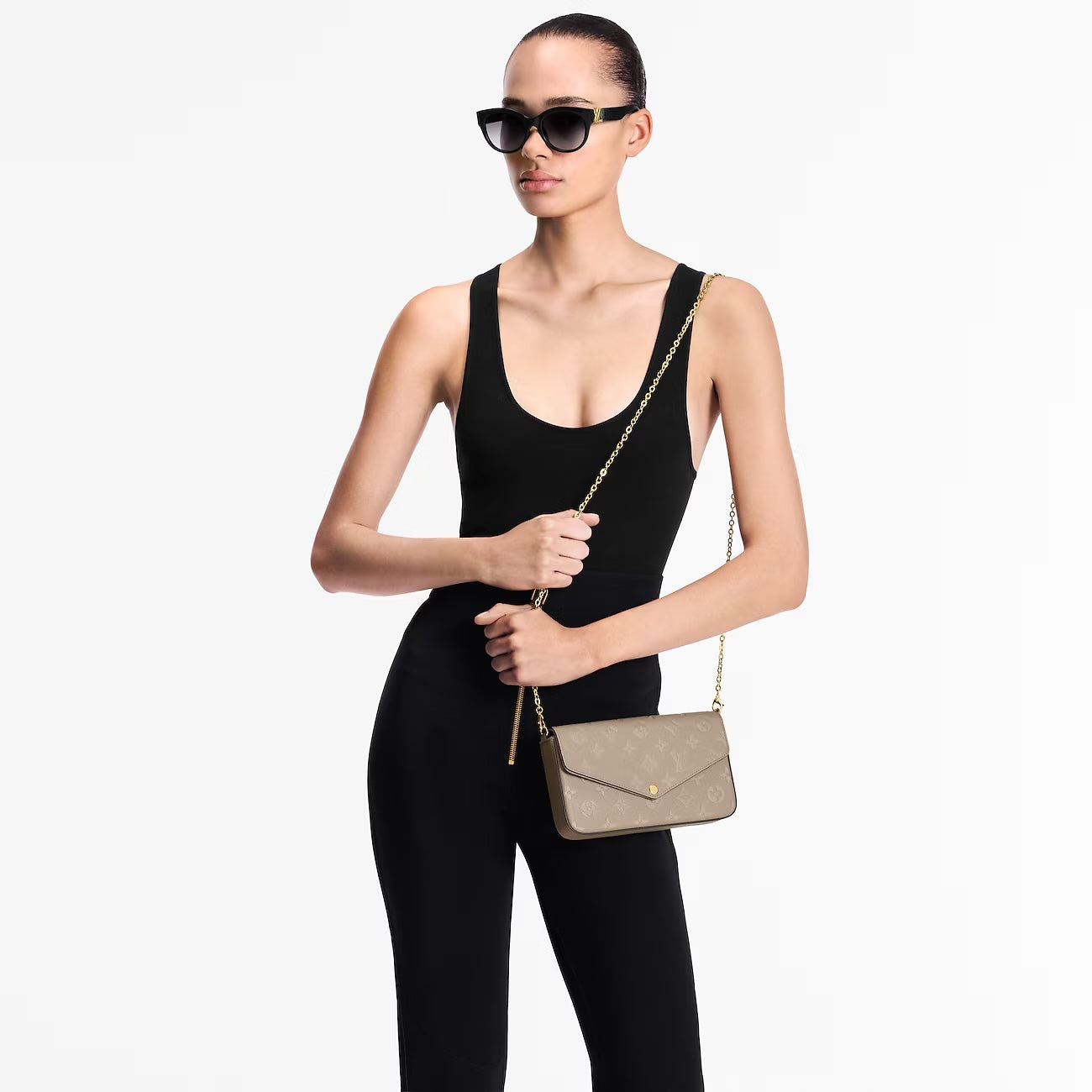 LOUIS VUITTON MONOGRAM EMPREINTE LEATHER POCHETTE FÃLICIE CROSSBODY