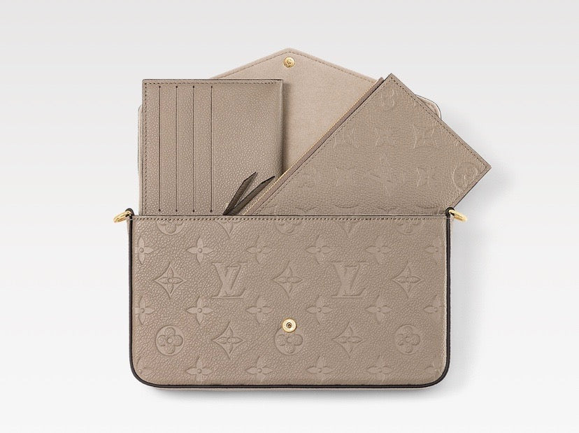LOUIS VUITTON MONOGRAM EMPREINTE LEATHER POCHETTE FÃLICIE CROSSBODY