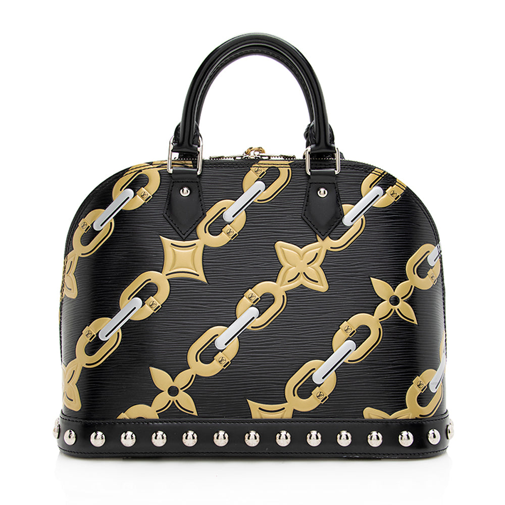 Louis Vuitton Epi Leather Chain Flower Alma PM Satchel (SHF-20005)