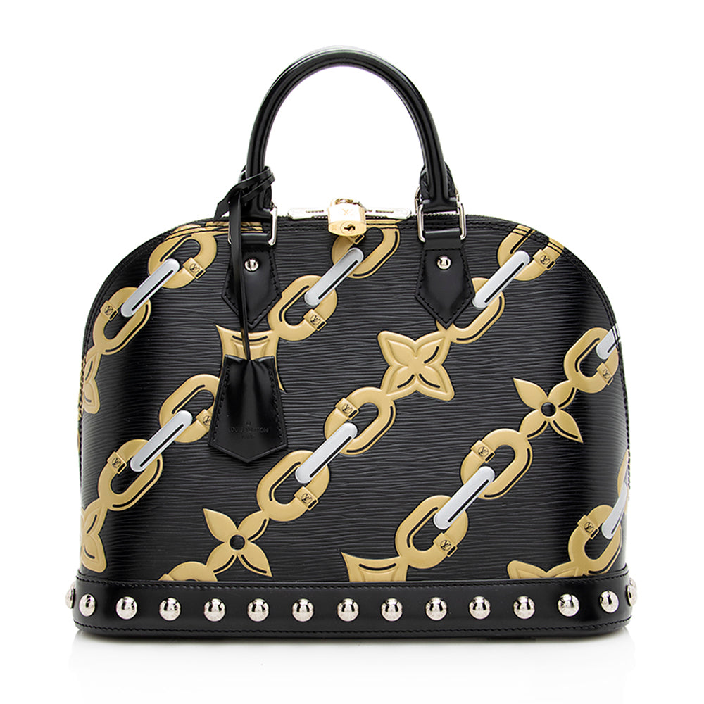 Louis Vuitton Epi Leather Chain Flower Alma PM Satchel (SHF-20005)