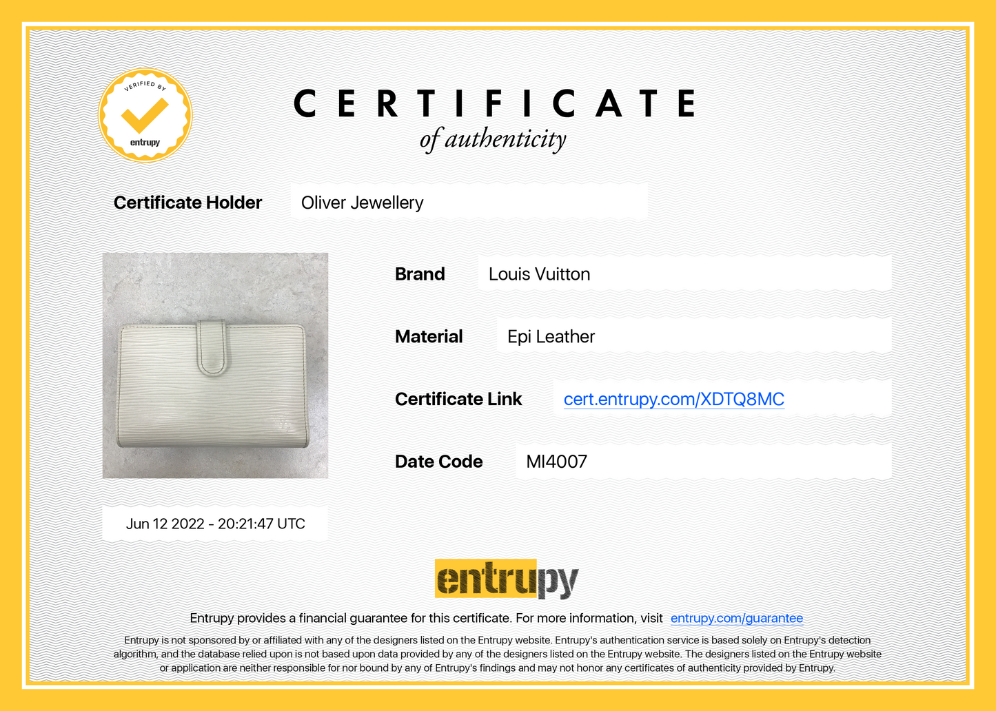 Louis Vuitton Epi Leather French Purse Wallet