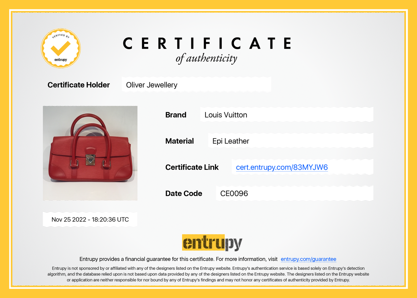 Louis Vuitton Epi Leather Segur PM