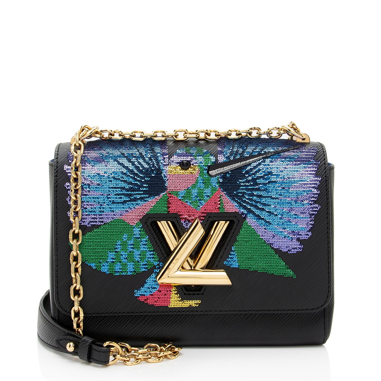 Louis Vuitton Epi Leather Sequin Bird Twist MM Shoulder Bag (SHF-r3Hlp2)
