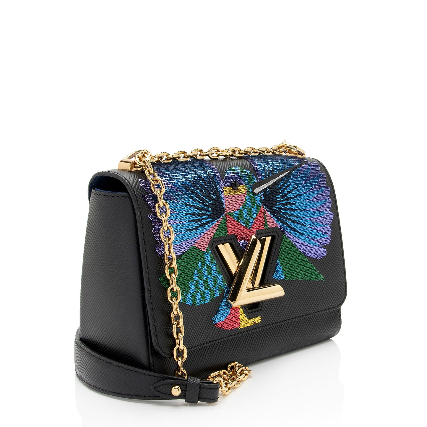 Louis Vuitton Epi Leather Sequin Bird Twist MM Shoulder Bag (SHF-r3Hlp2)