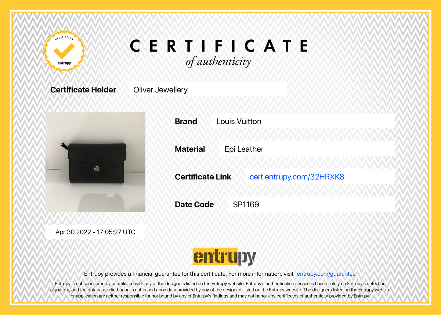Louis Vuitton Epi Leather Victorine Wallet