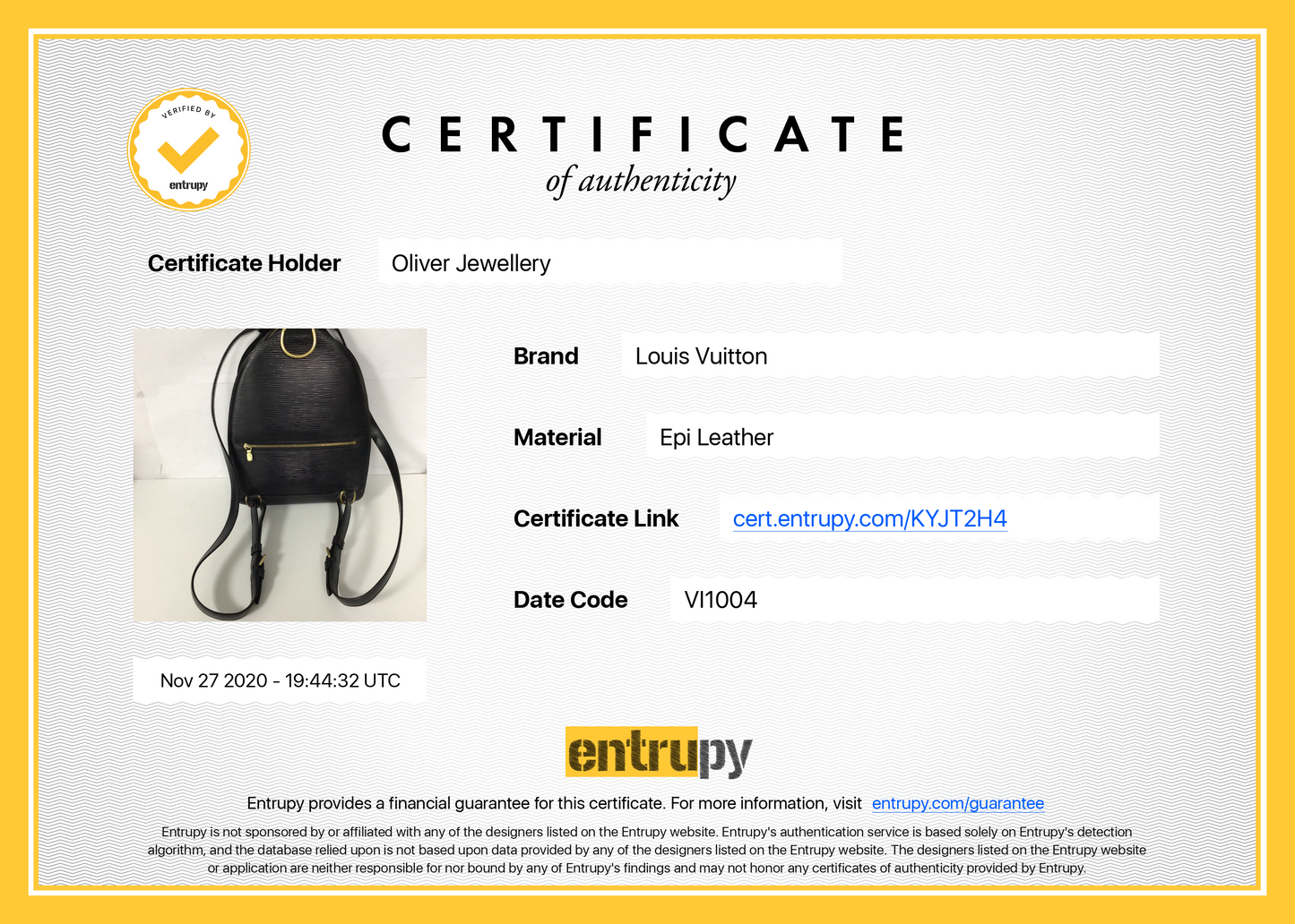 Louis Vuitton Epi Mabillon Backpack