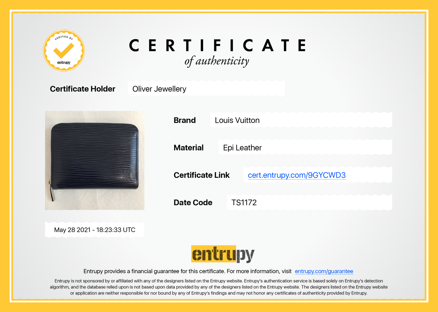 Louis Vuitton Epi Zippy Coin Purse