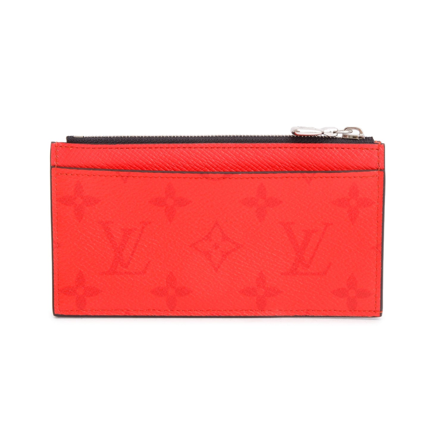 Louis Vuitton Fire Red Monogram & Taigarama Leather Coin Card Holder
