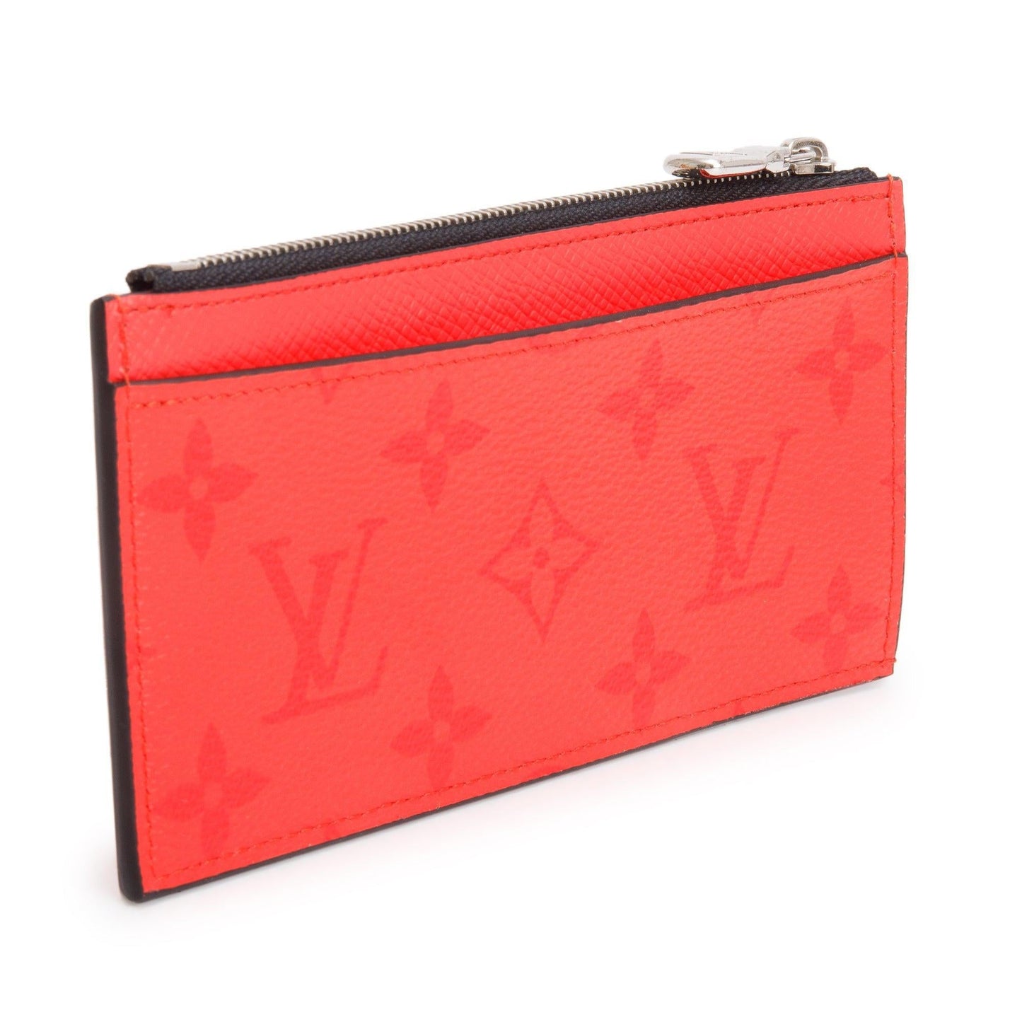 Louis Vuitton Fire Red Monogram & Taigarama Leather Coin Card Holder