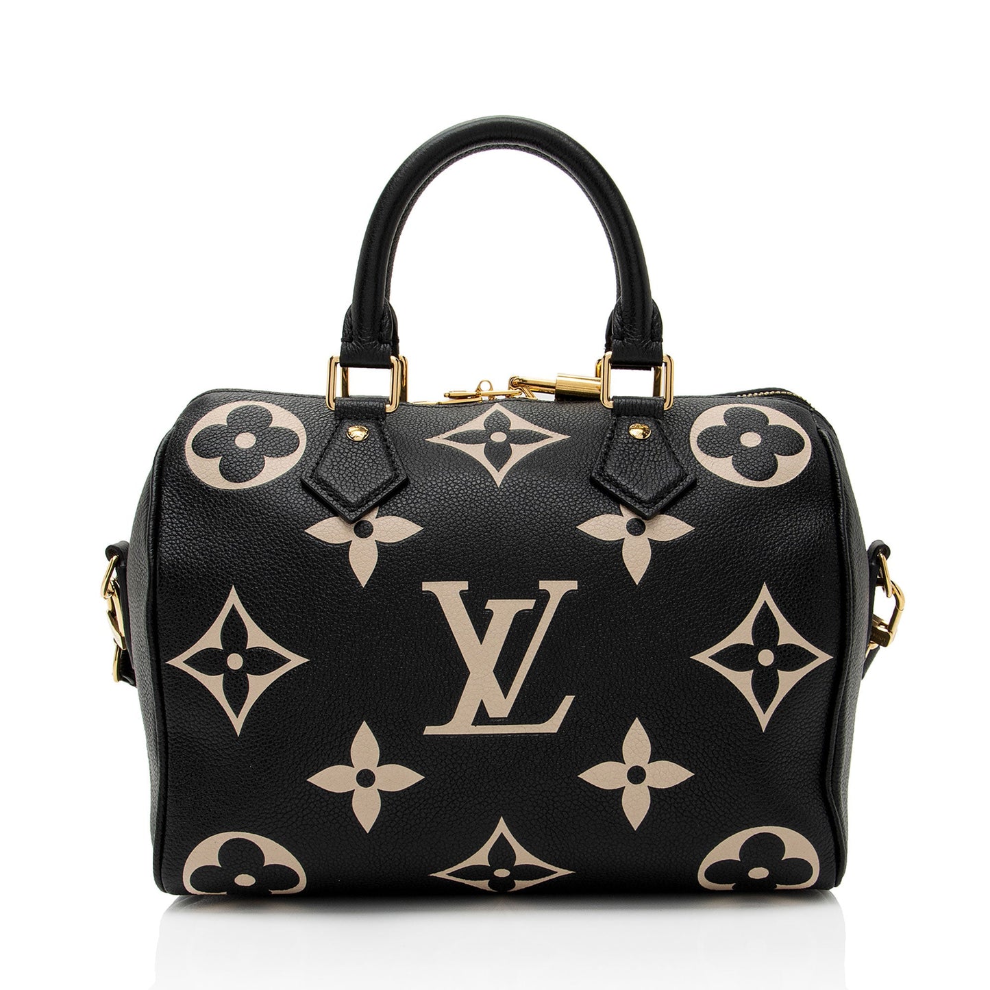 Louis Vuitton Giant Monogram Empreinte Speedy Bandouliere 25 Satchel (SHF-SoZeid)