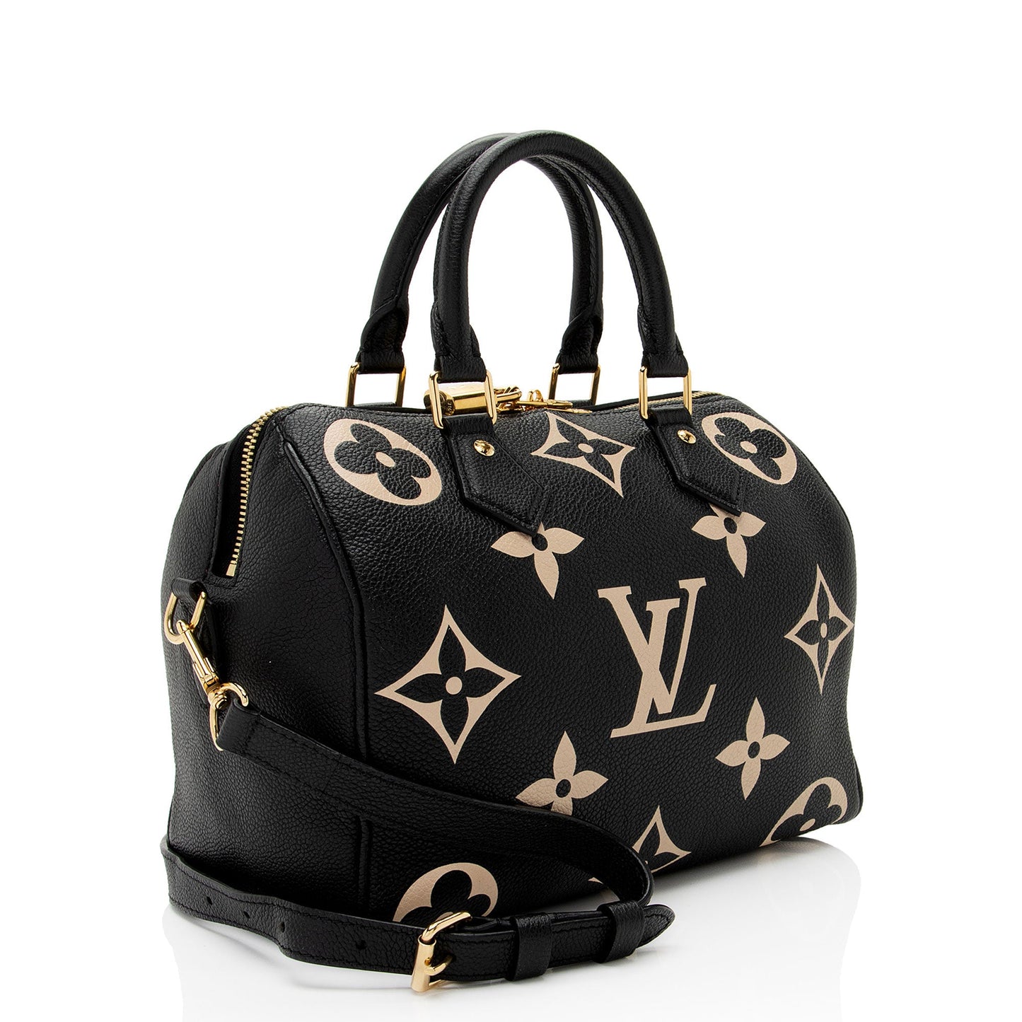 Louis Vuitton Giant Monogram Empreinte Speedy Bandouliere 25 Satchel (SHF-SoZeid)