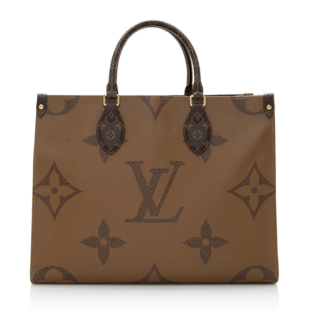 Louis Vuitton Giant Monogram Canvas Onthego MM Tote (SHF-21683)