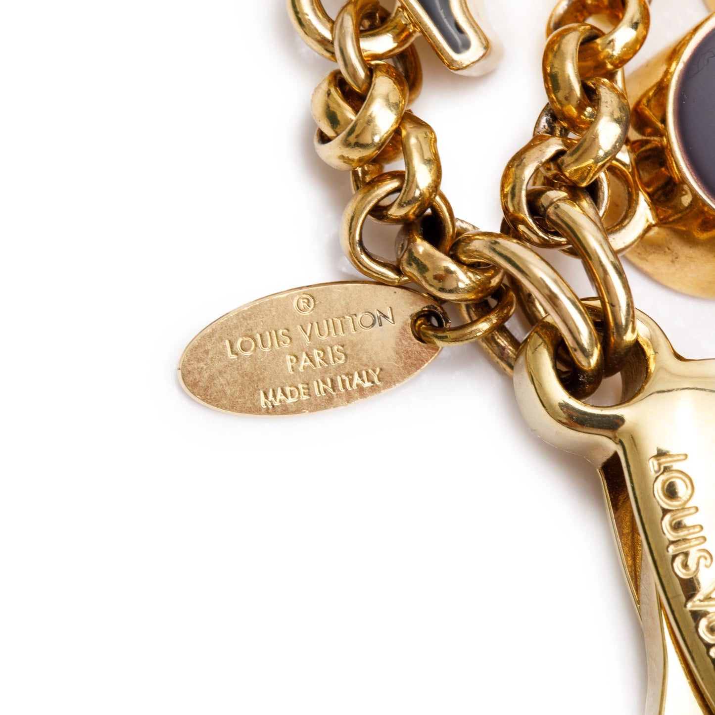 Louis Vuitton Gold-Tone Fleur de Monogram Bag Charm