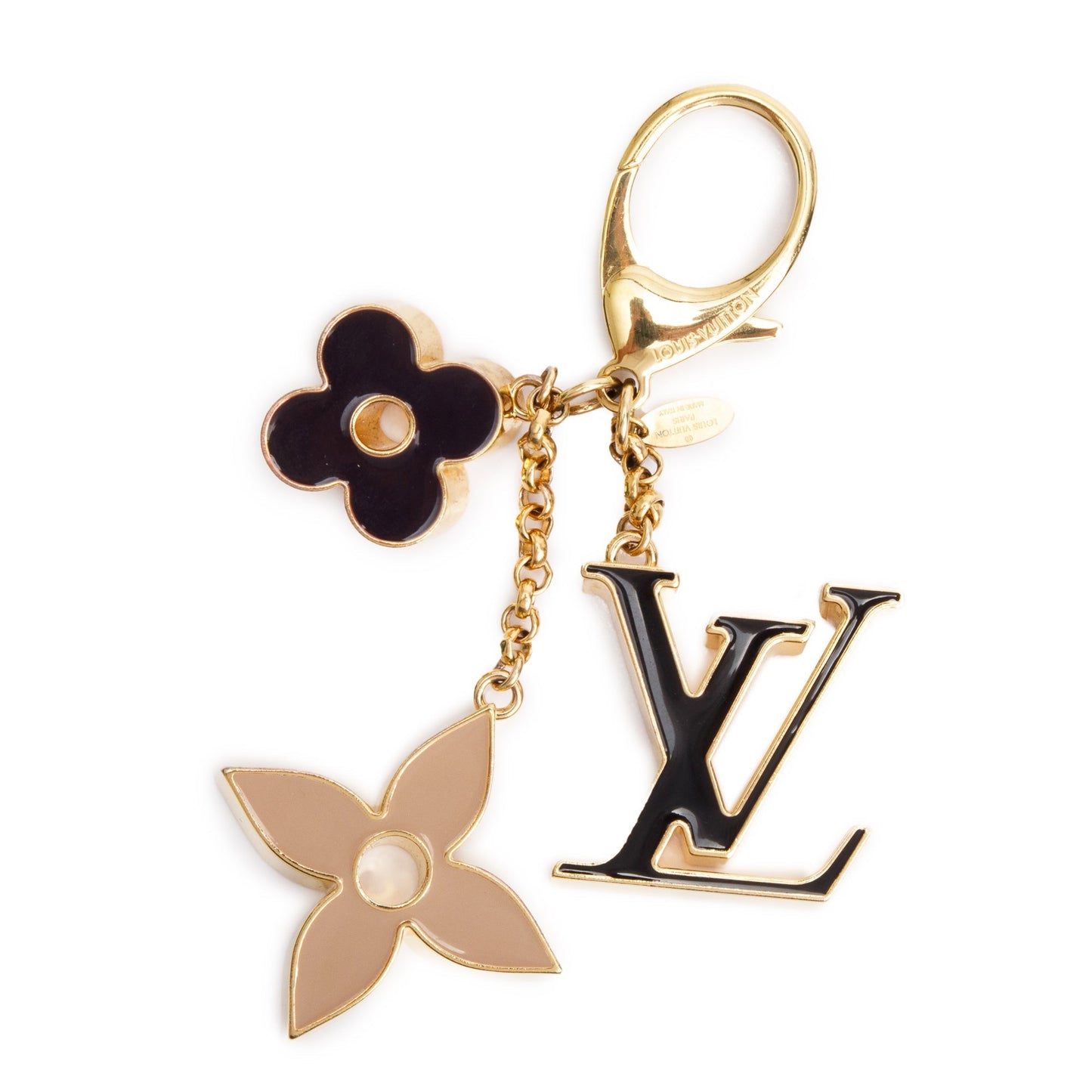 Louis Vuitton Gold-Tone Fleur de Monogram Bag Charm