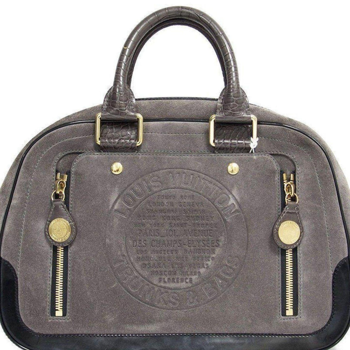 Louis Vuitton Gray Stamped Havane Trunk GM
