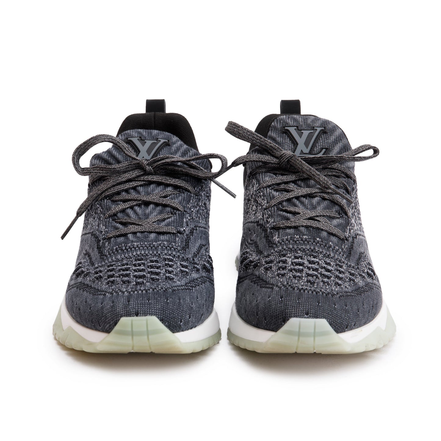 Louis Vuitton Grey Knit VNR Low Sneakers, Size 7