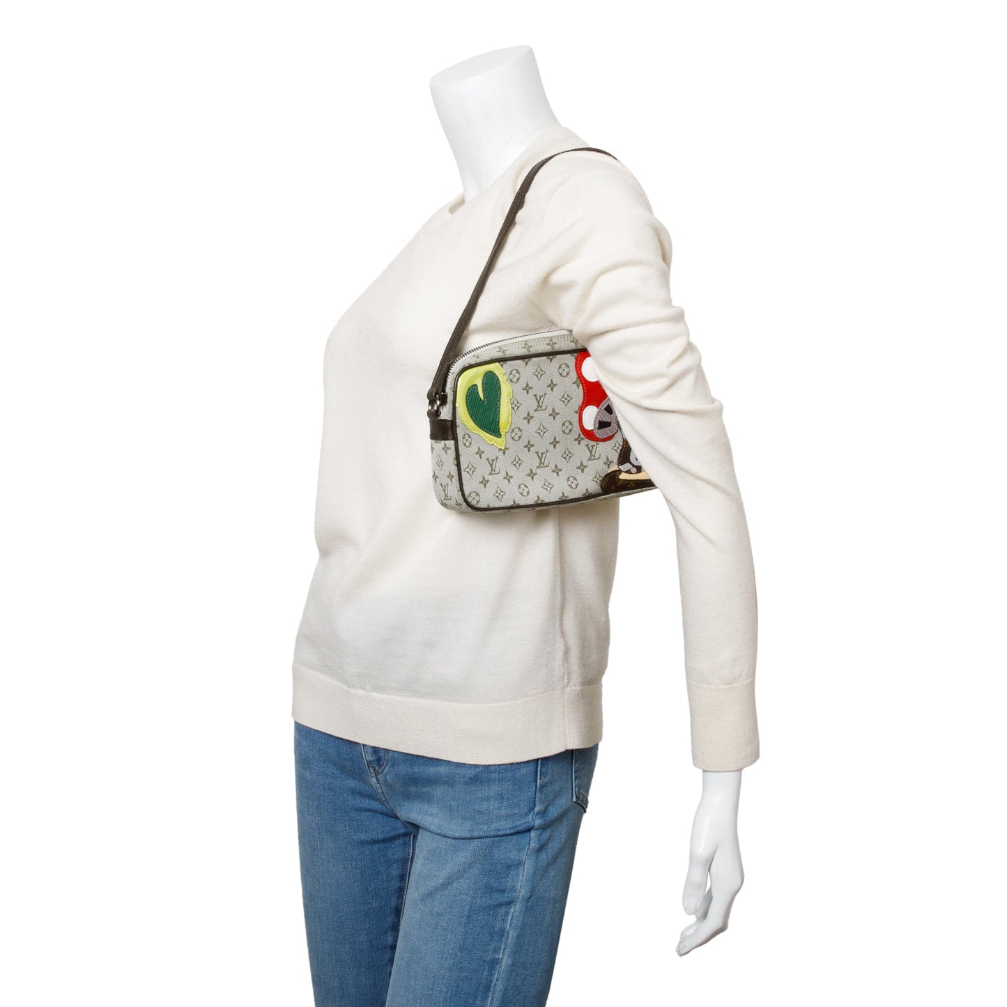 Louis Vuitton Khaki Green Monogram Mini Lin Conte De Fees Mushroom MIni Pochette