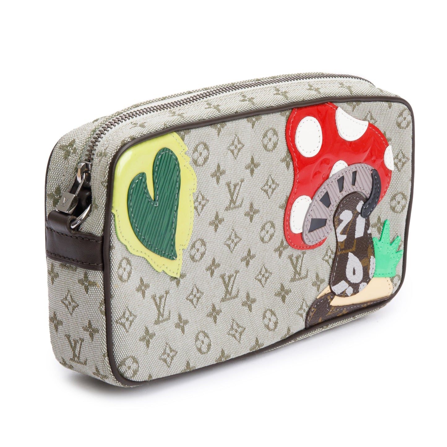 Louis Vuitton Khaki Green Monogram Mini Lin Conte De Fees Mushroom MIni Pochette