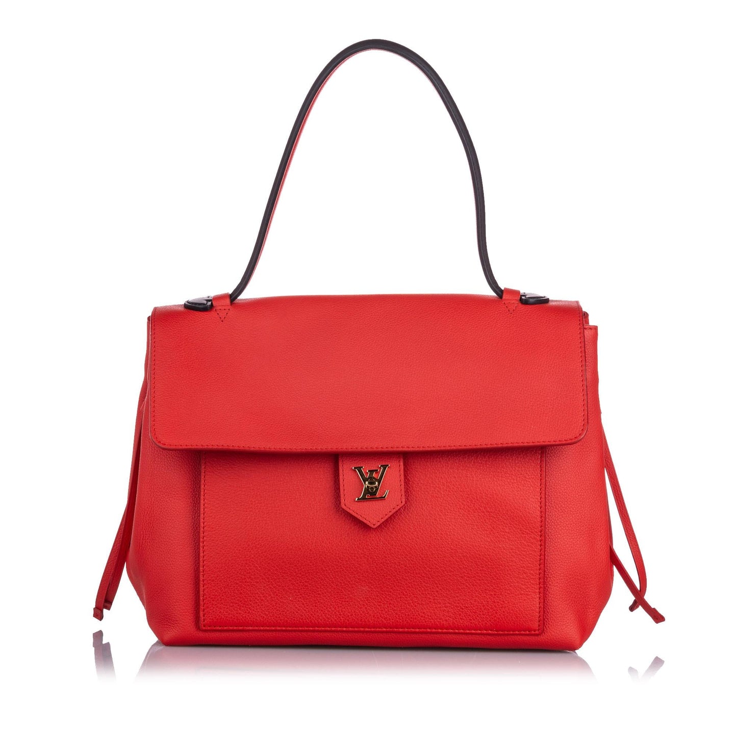 Louis Vuitton Leather LockMe MM Satchel (SHG-12868)