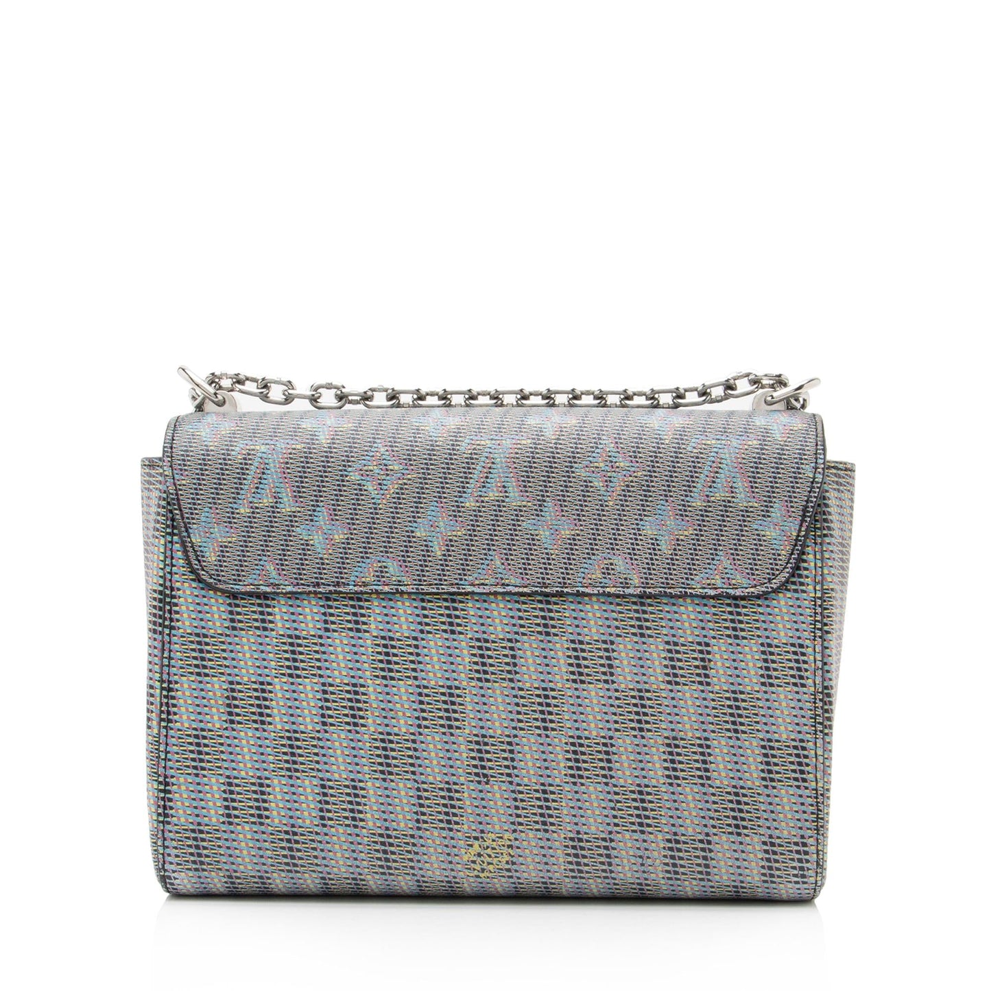 Louis Vuitton Leather Pop Twist MM Shoulder Bag (SHF-23070)