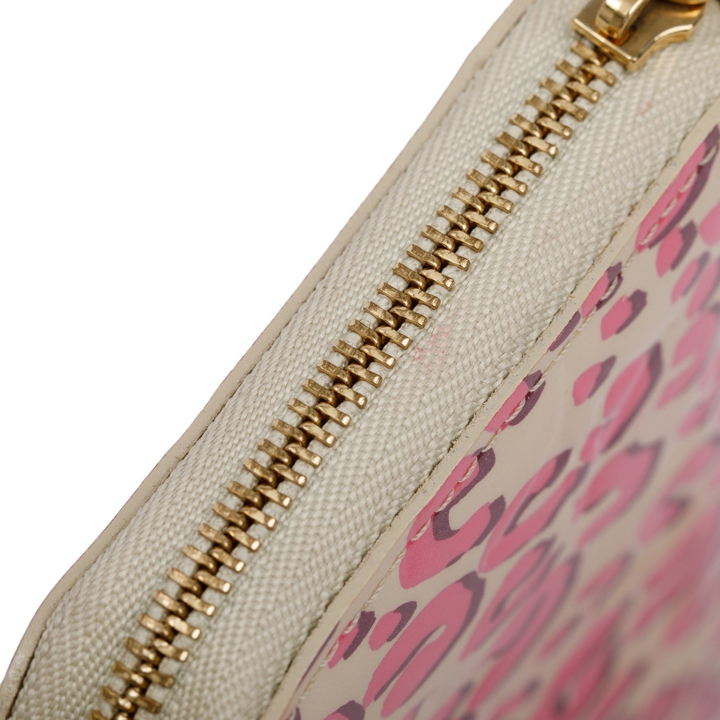 Louis Vuitton Limited Edition Blanc Corail Monogram Vernis Leopard Zippy Coin Purse