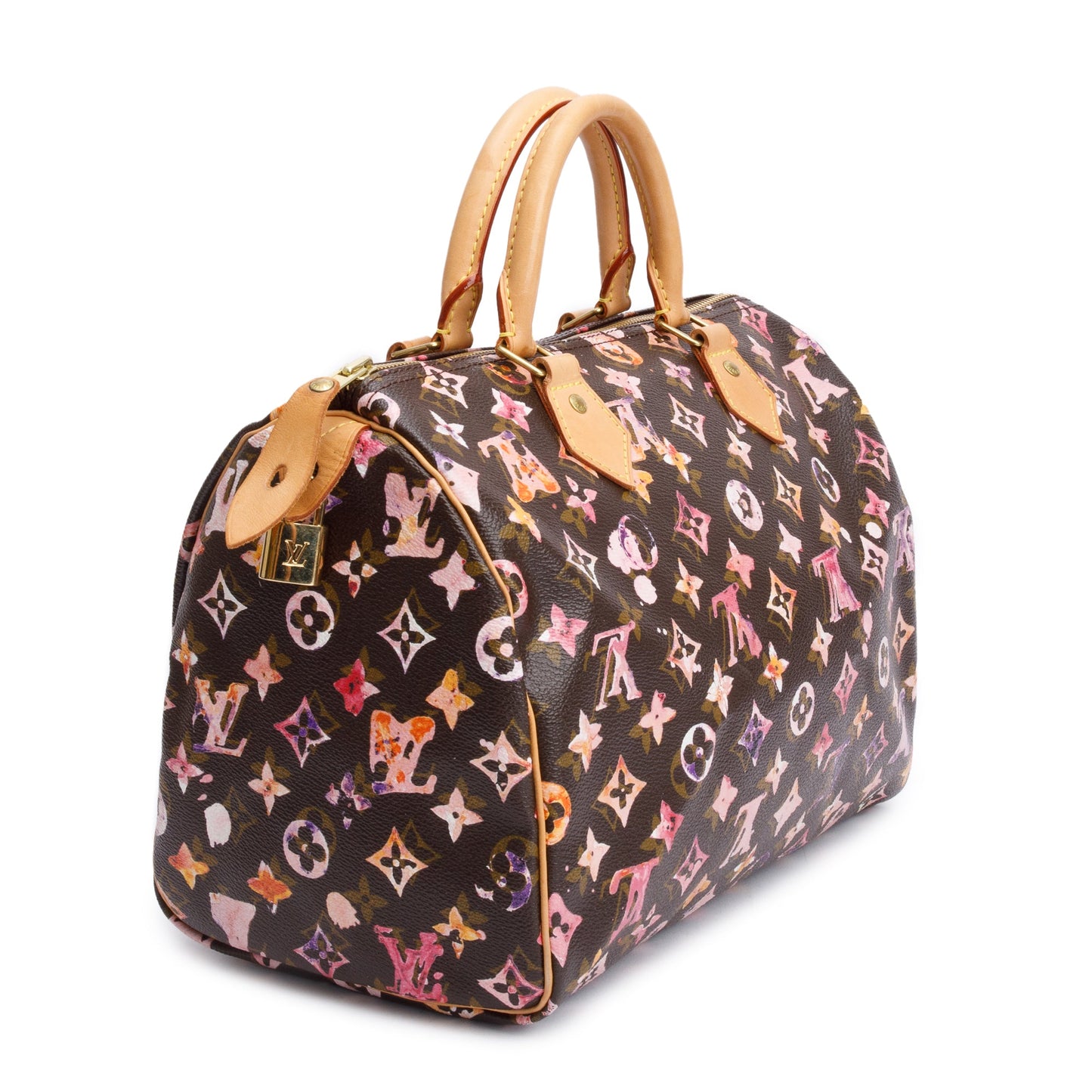 Louis Vuitton Limited Edition Brown Monogram Watercolor Aquarelle Speedy 30