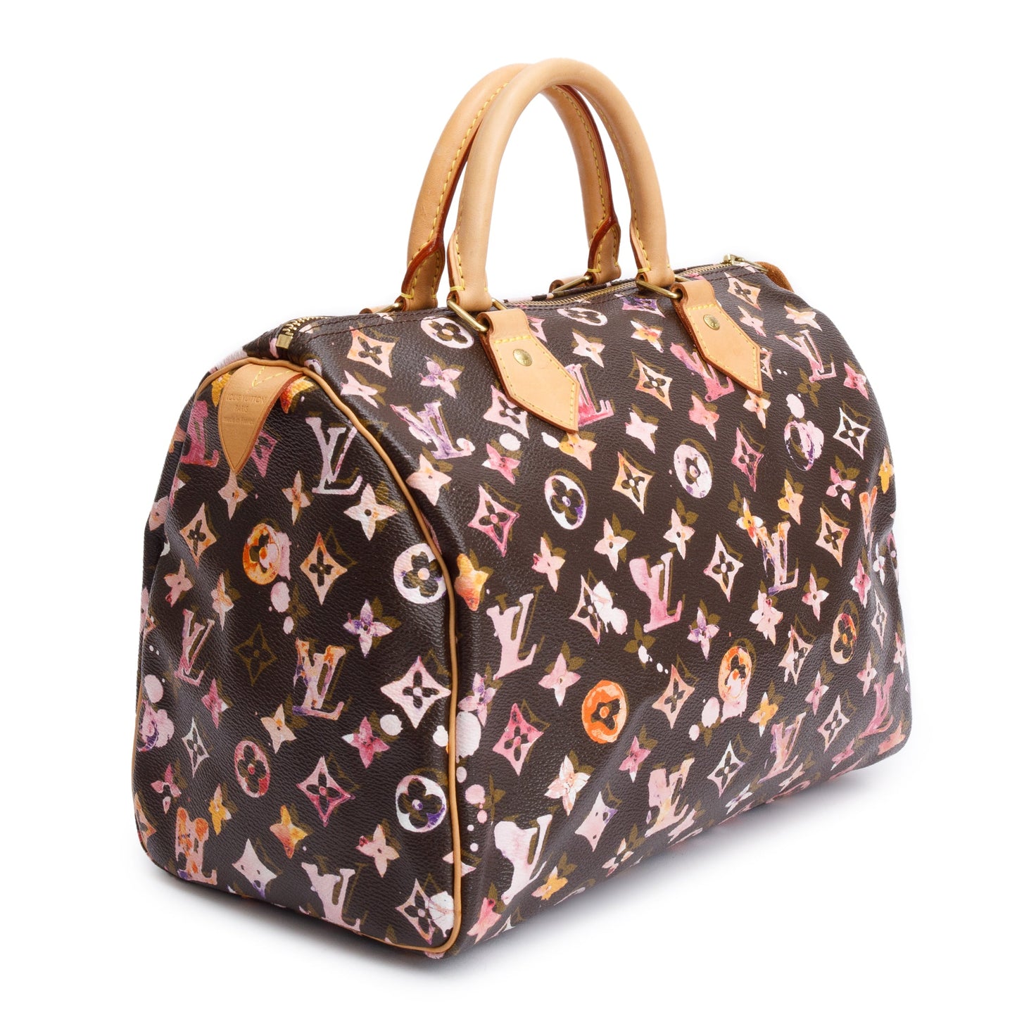 Louis Vuitton Limited Edition Brown Monogram Watercolor Aquarelle Speedy 30