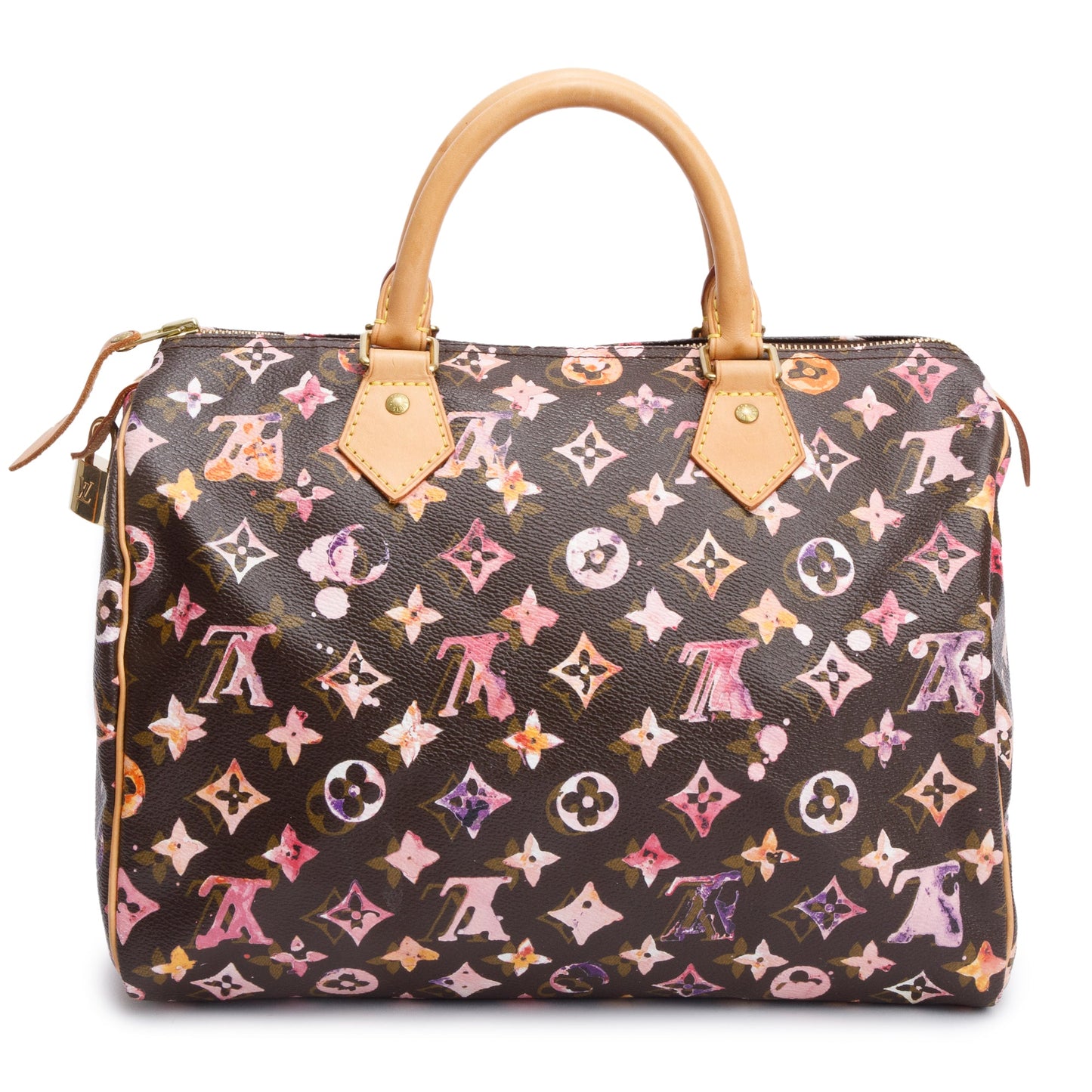 Louis Vuitton Limited Edition Brown Monogram Watercolor Aquarelle Speedy 30