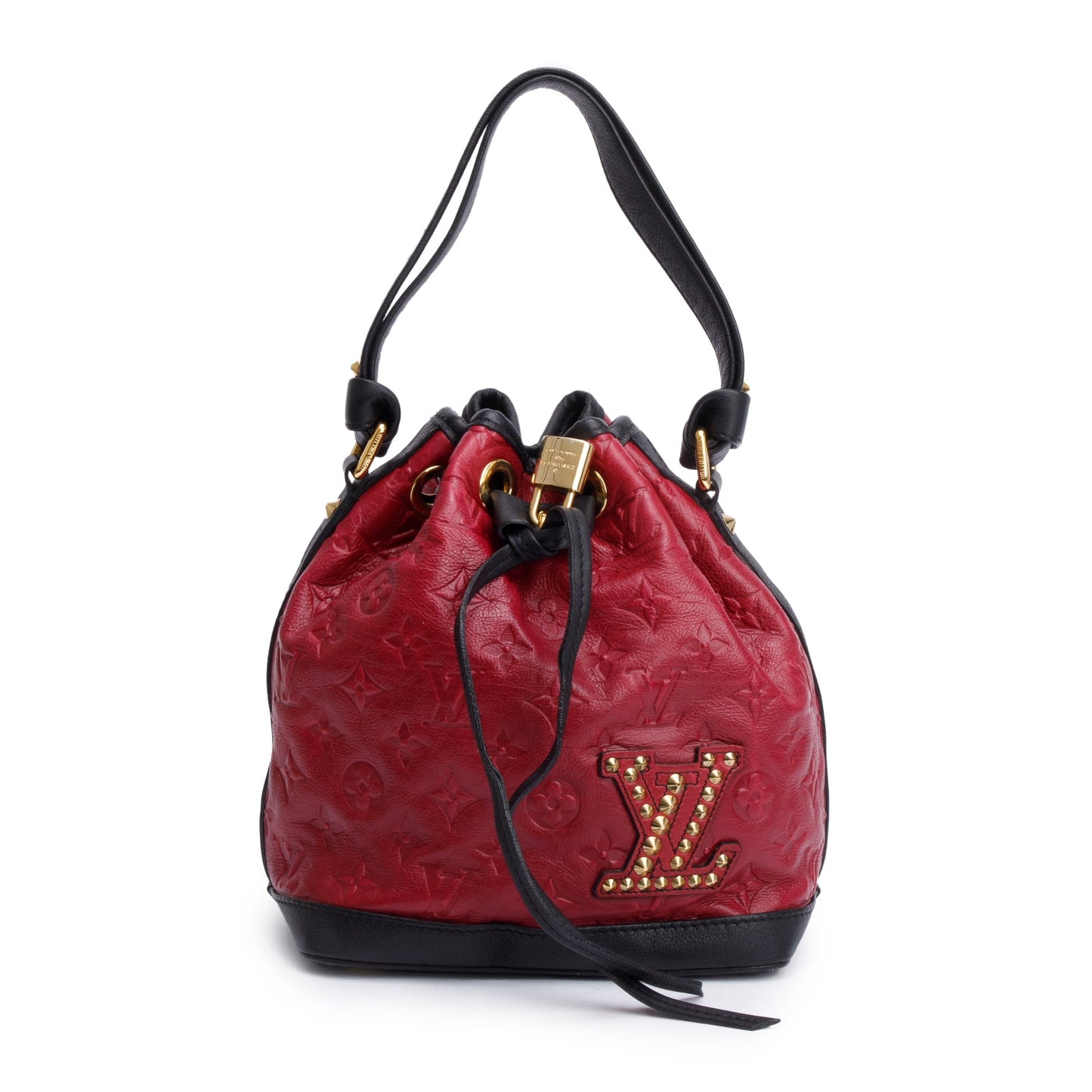 Louis Vuitton Limited Edition Cranberry Monogram Embossed Leather Jeu Neo Noe Bag