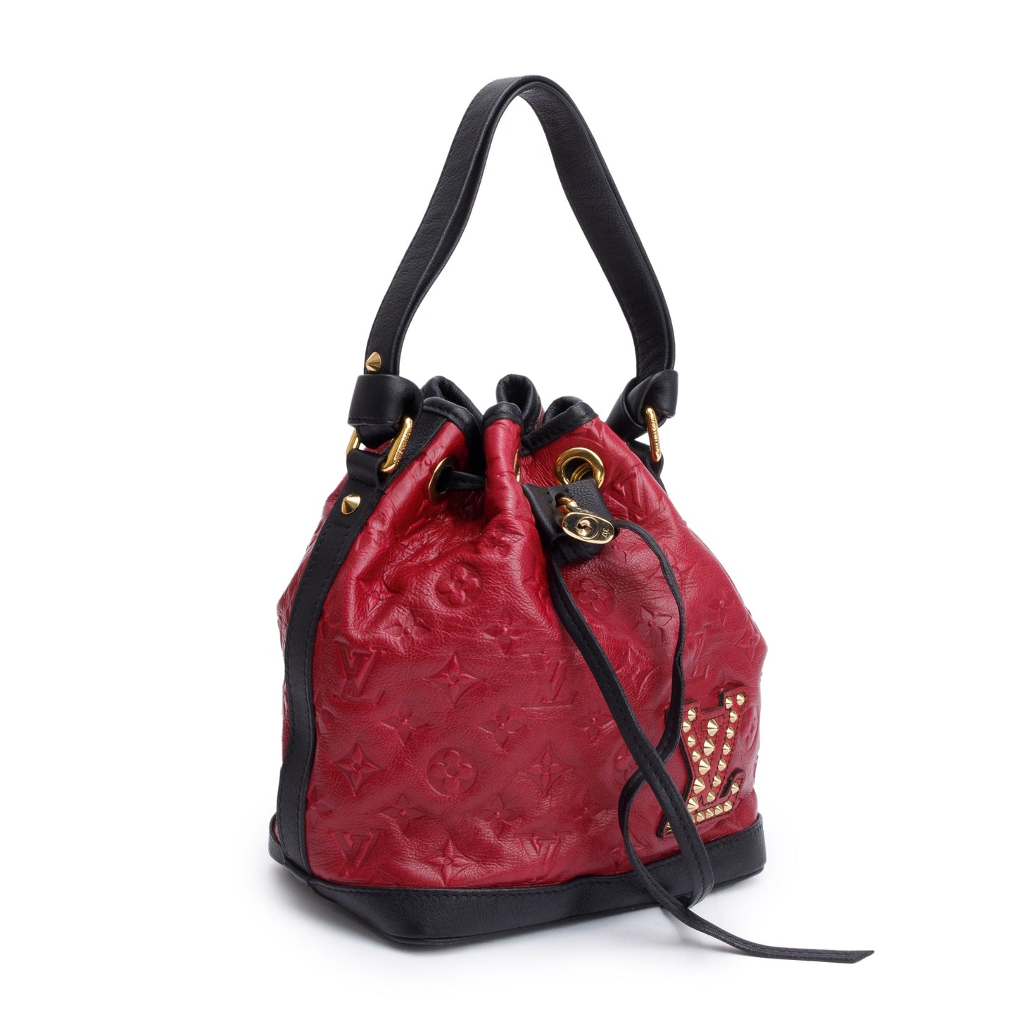 Louis Vuitton Limited Edition Cranberry Monogram Embossed Leather Jeu Neo Noe Bag