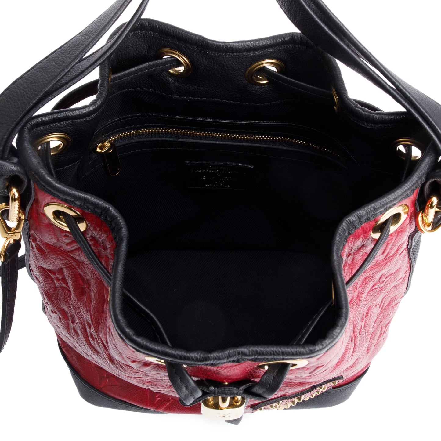 Louis Vuitton Limited Edition Cranberry Monogram Embossed Leather Jeu Neo Noe Bag