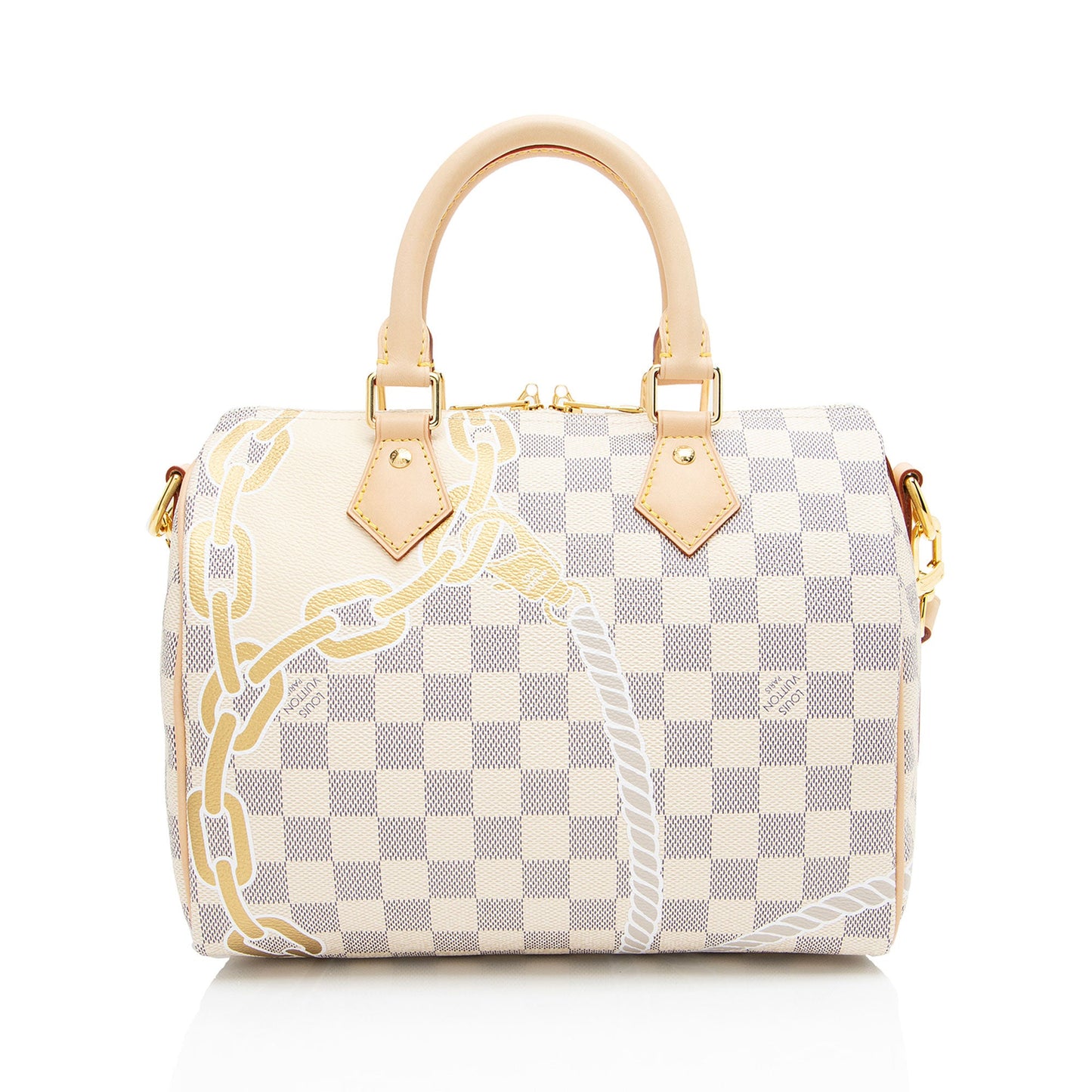 Louis Vuitton Limited Edition Damier Azur Nautical Speedy Bandouliere 25 Satchel