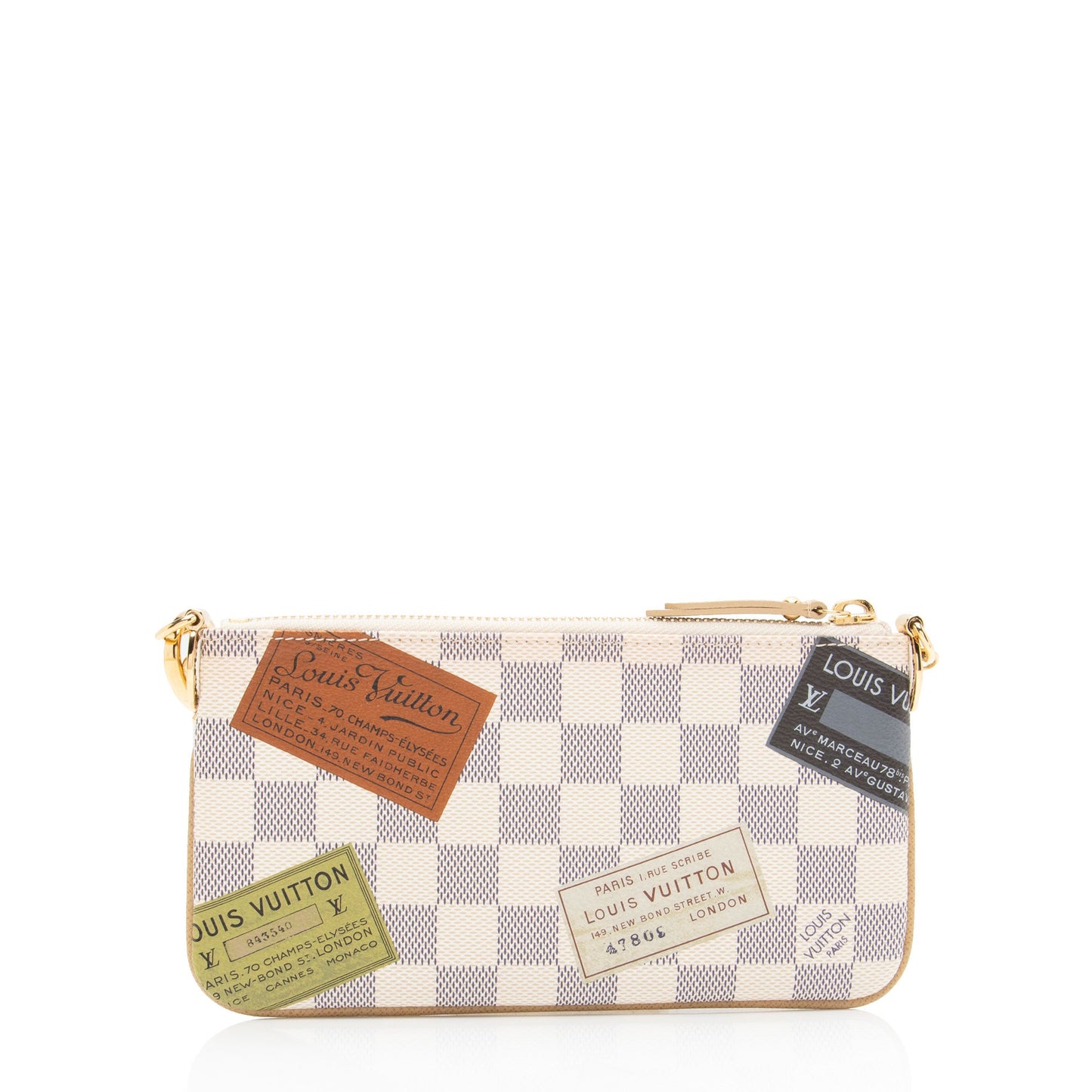 Louis Vuitton Limited Edition Damier Azur Trunks & Bags Milla MM Pochette Accessoires (SHF-WrXzxX)