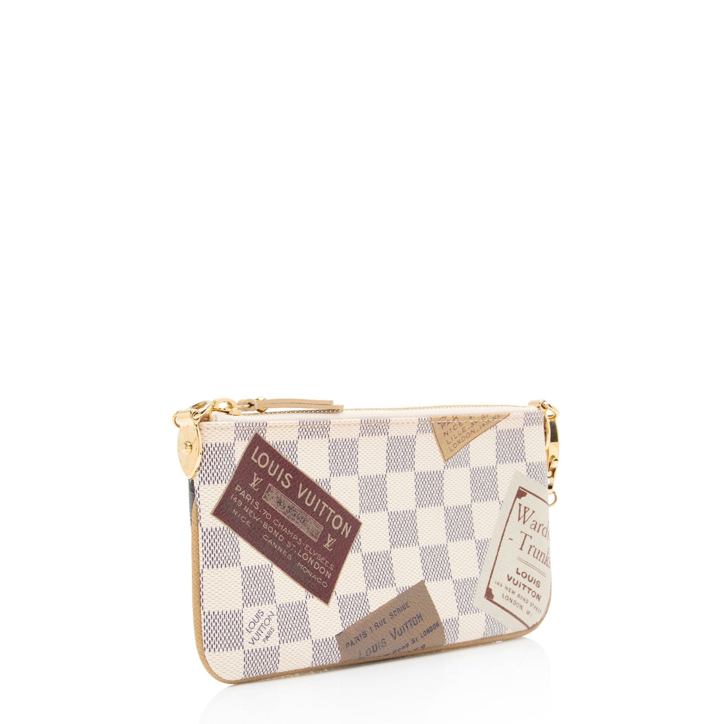 Louis Vuitton Limited Edition Damier Azur Trunks & Bags Milla MM Pochette Accessoires (SHF-WrXzxX)