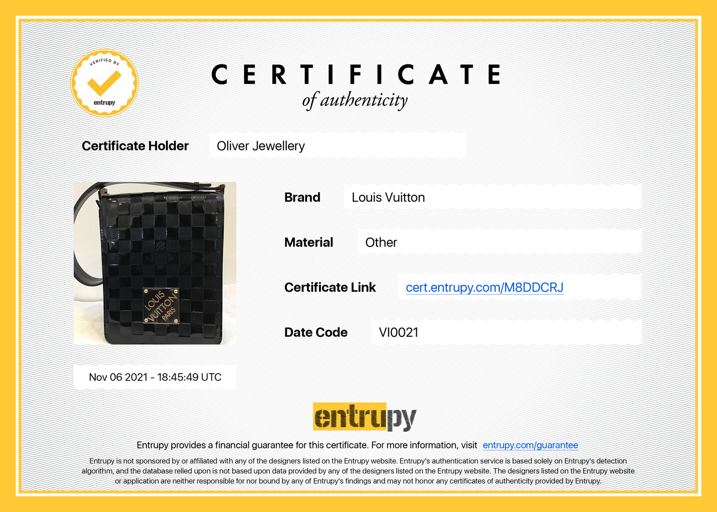 Louis Vuitton Limited Edition Damier Vernis Cabaret Club Bag