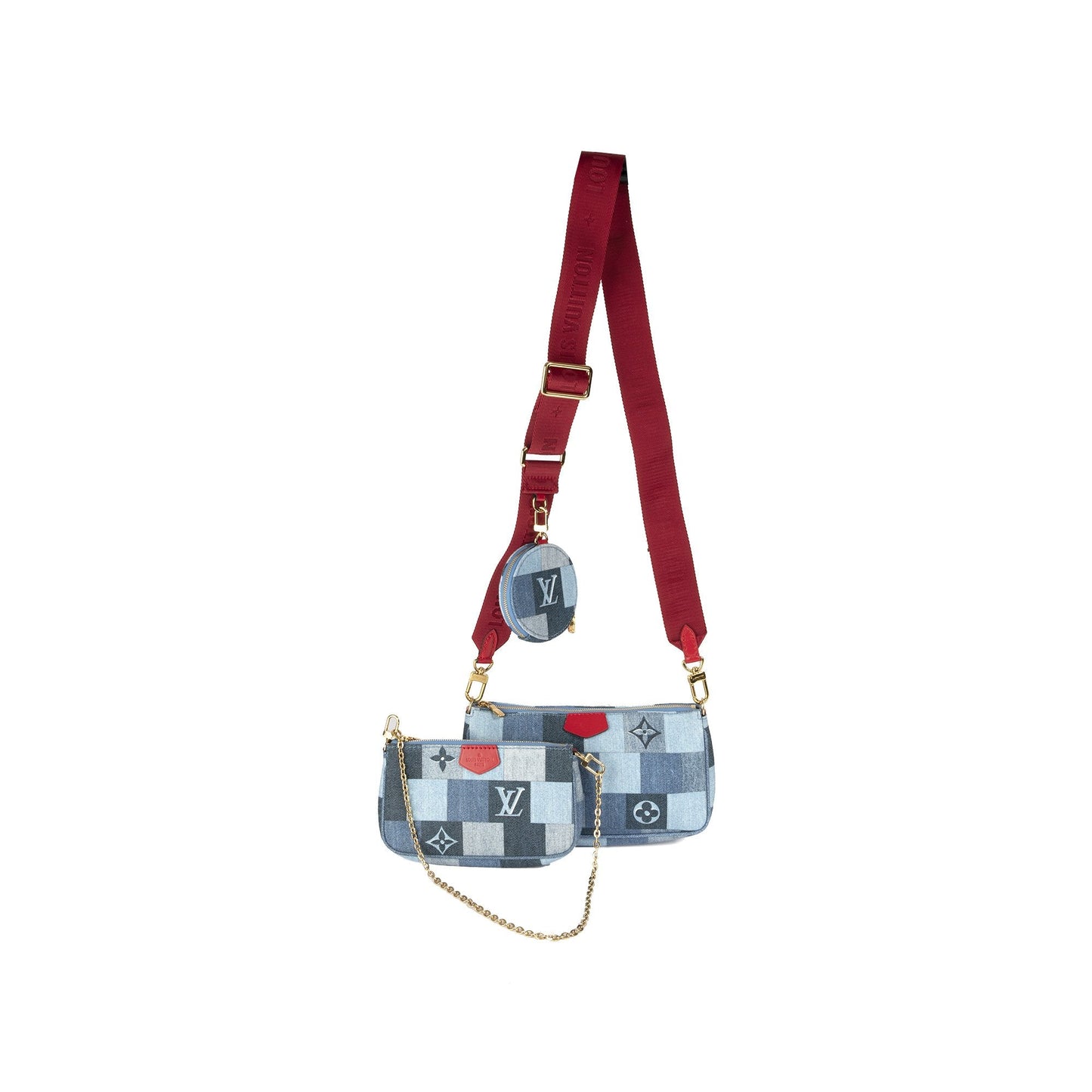 Louis Vuitton Limited Edition Denim Multi-Pochette Accessoires