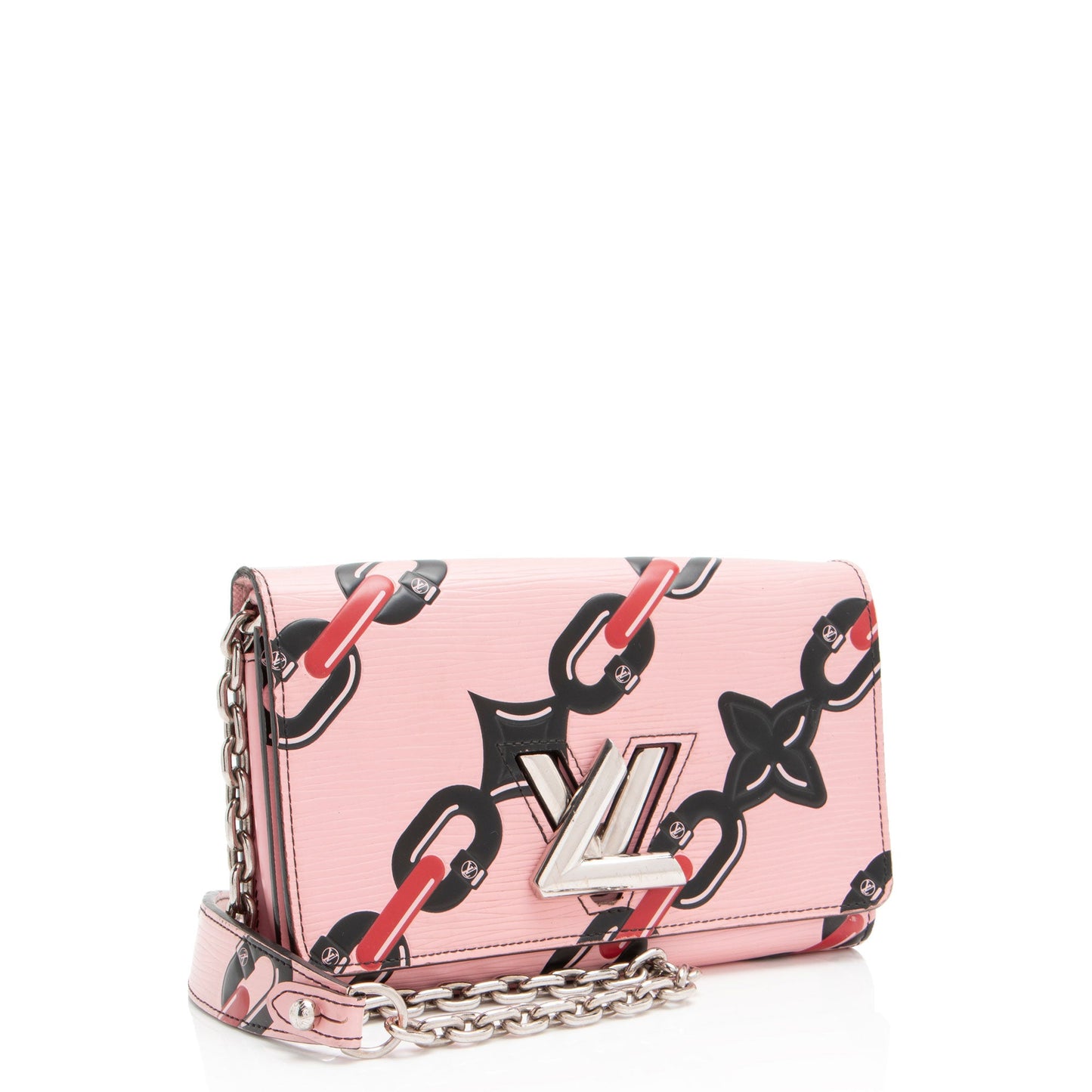 Louis Vuitton Limited Edition Epi Leather Chain Flower Twist Chain Wallet