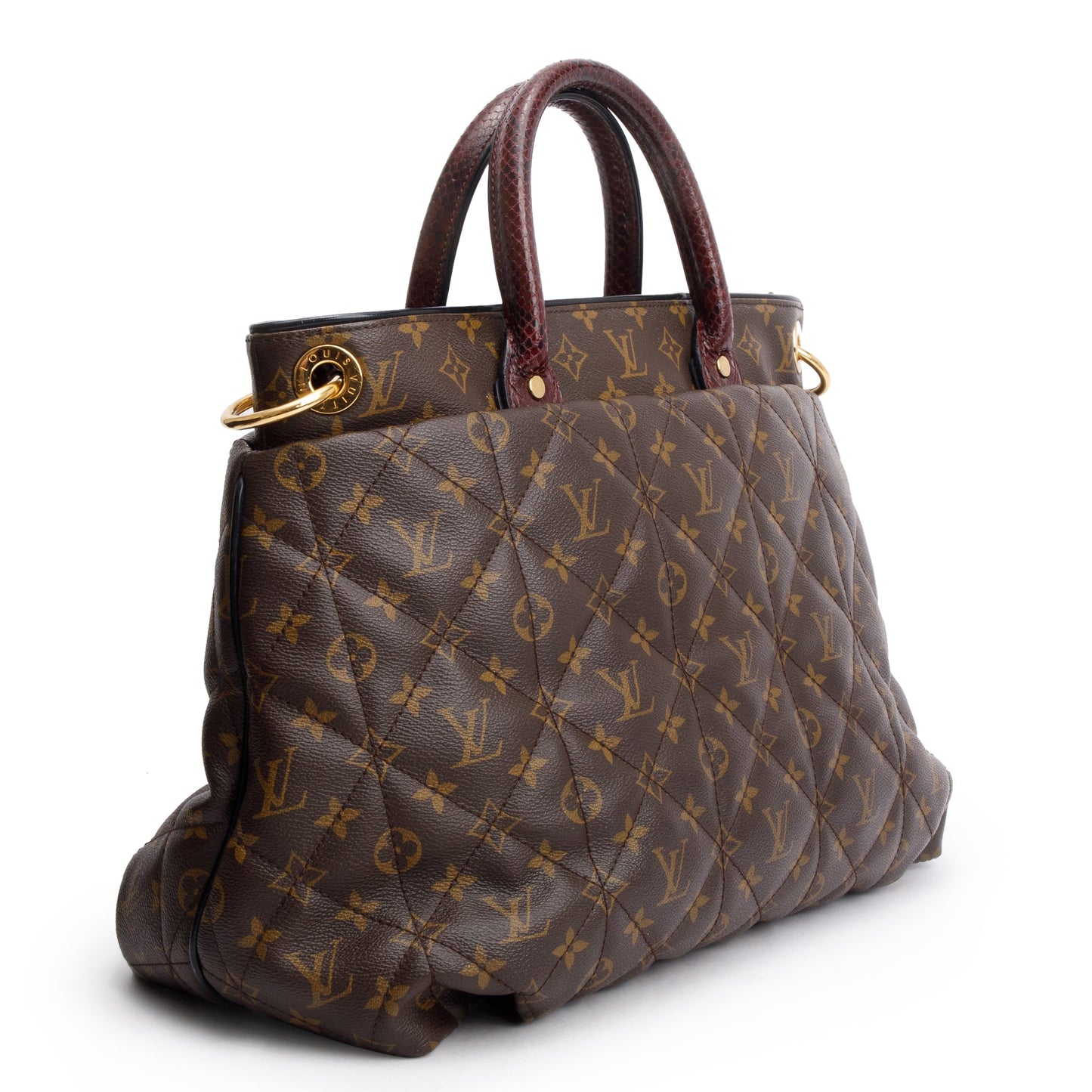 Louis Vuitton Limited Edition Monogram Burgundy Python Etoile Exotique Tote GM