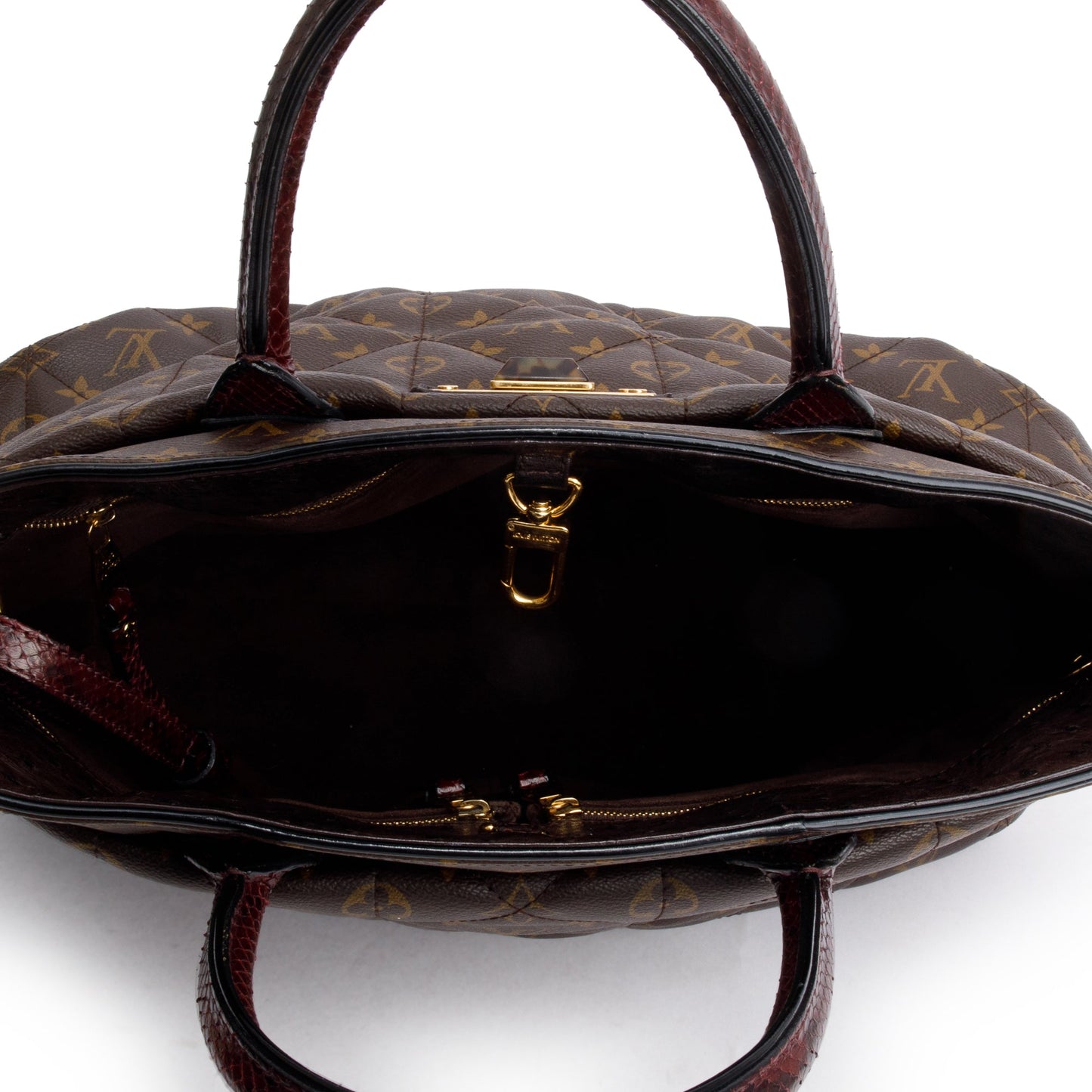 Louis Vuitton Limited Edition Monogram Burgundy Python Etoile Exotique Tote GM