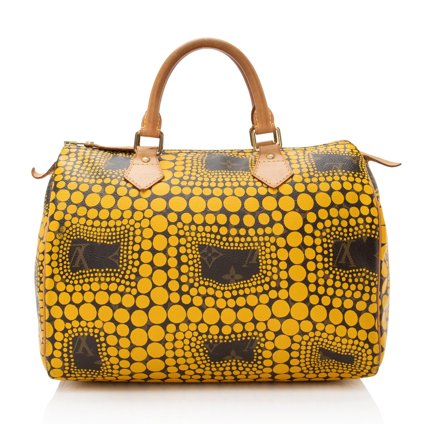 Louis Vuitton Limited Edition Monogram Canvas Kusama Speedy 30 Satchel (SHF-22942)
