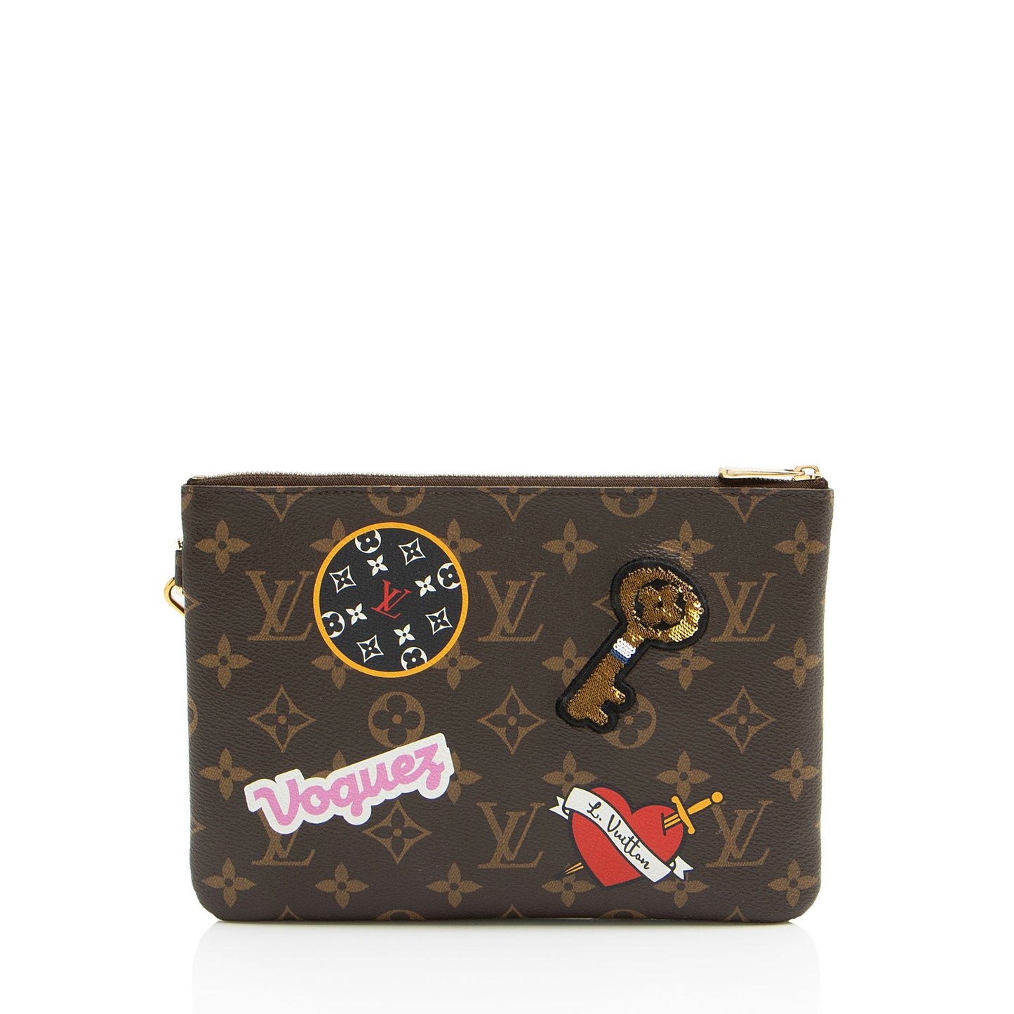 Louis Vuitton Limited Edition Monogram Canvas Patches City Pouch