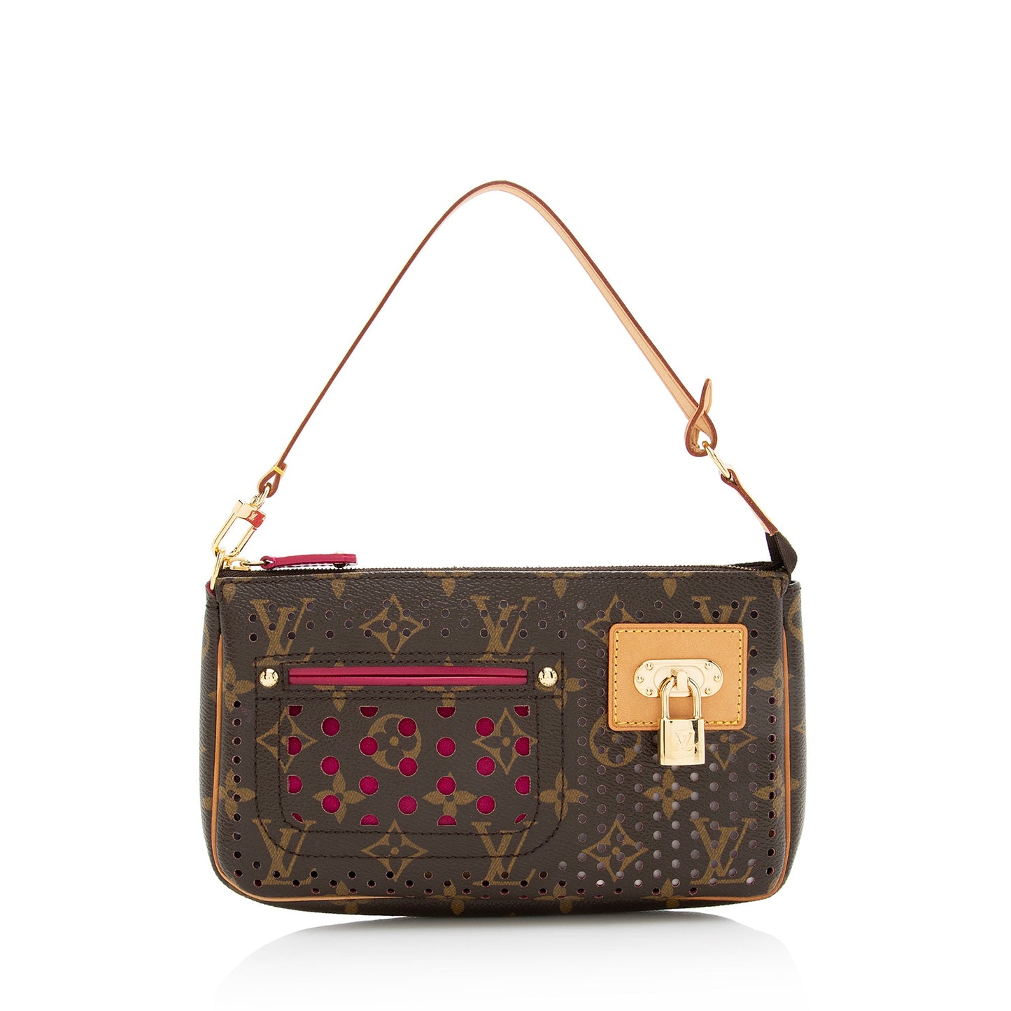 Louis Vuitton Limited Edition Monogram Canvas Perforated Pochette (SHF-22741)