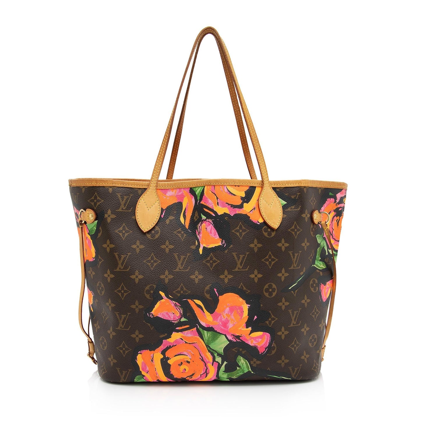 Louis Vuitton Limited Edition Monogram Canvas Roses Neverfull MM Tote (SHF-08P0EY)