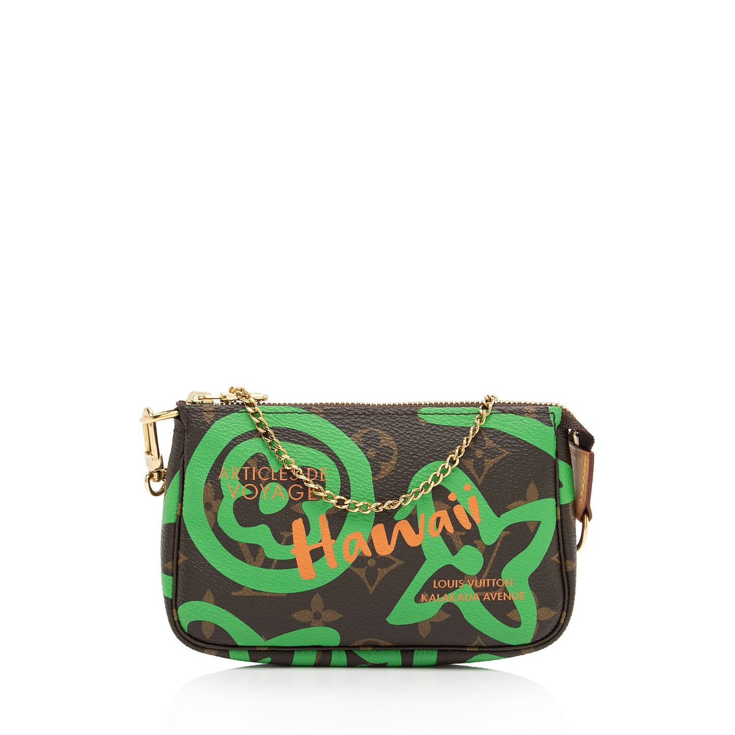 Louis Vuitton Limited Edition Monogram Canvas Tahitienne Hawaii Mini Pochette Accessoires (SHF-zIuDV5)