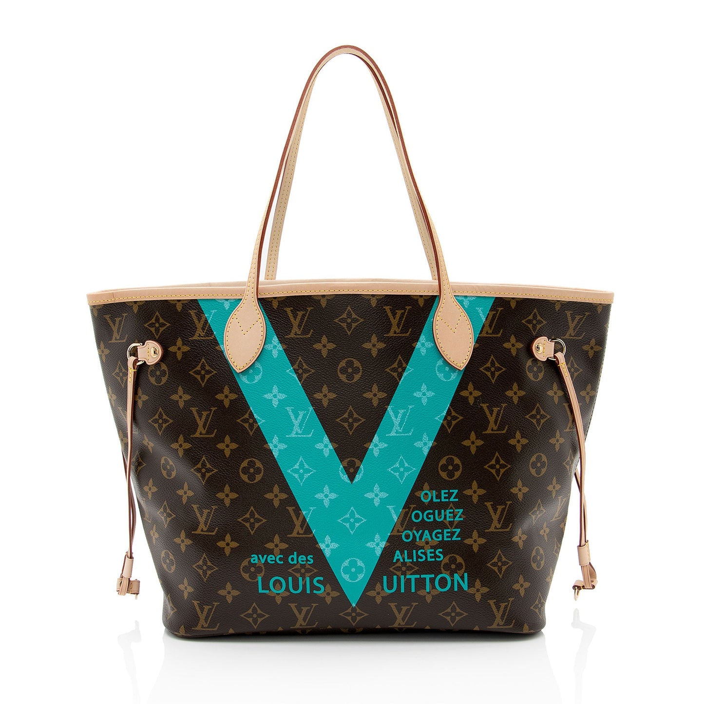 Louis Vuitton Limited Edition Monogram Canvas V Neverfull MM Tote (SHF-jn9Kv3)